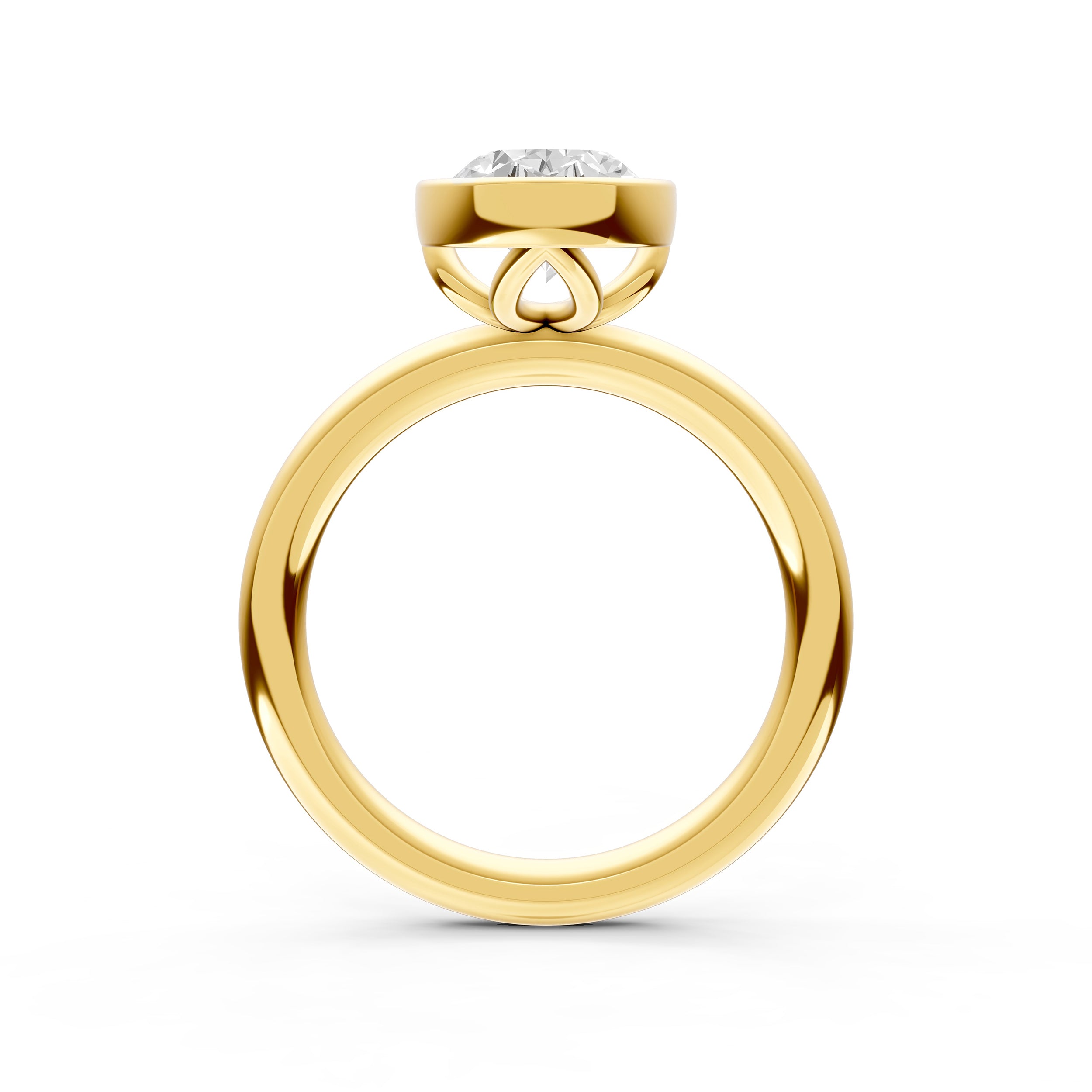 Petal Bezel Engagement Ring (Oval) Birmingham Jewelry Engagement Ring Birmingham Jewelry 