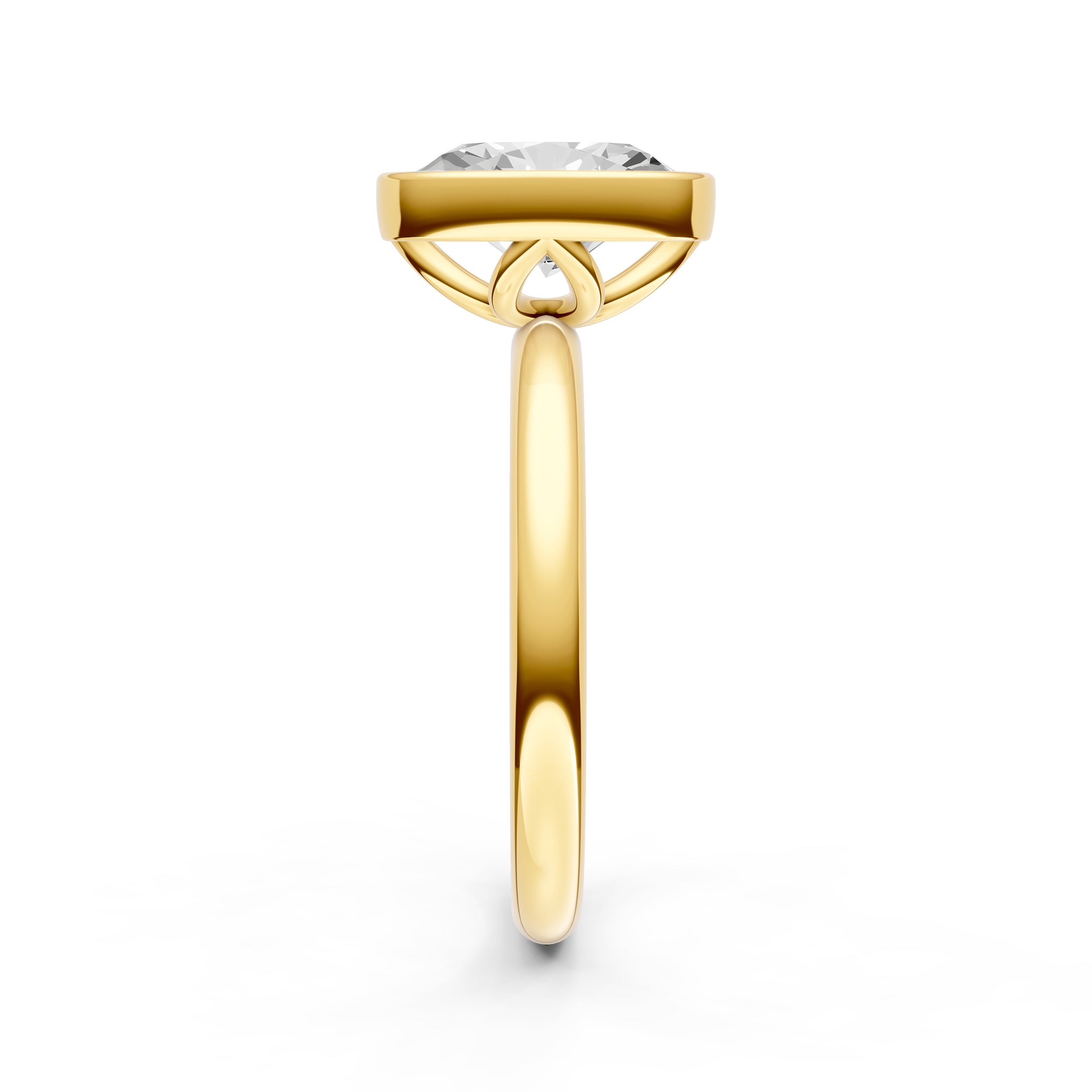 Petal Bezel Engagement Ring (Oval) Birmingham Jewelry Engagement Ring Birmingham Jewelry 