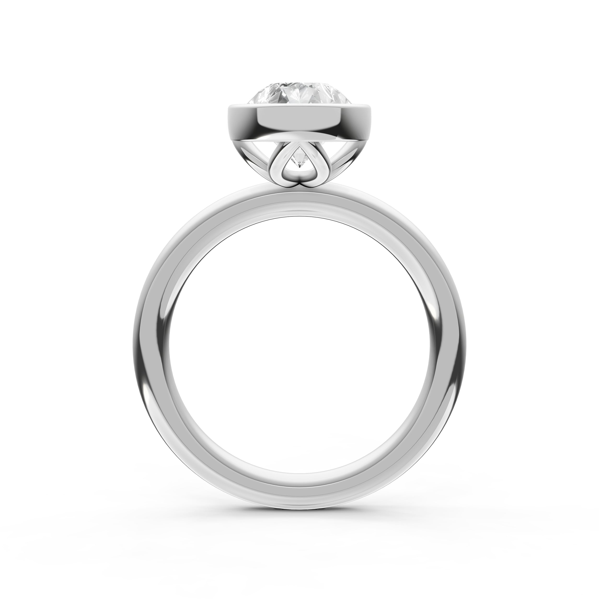 Petal Bezel Engagement Ring (Pear Shape) Birmingham Jewelry Engagement Ring Birmingham Jewelry 