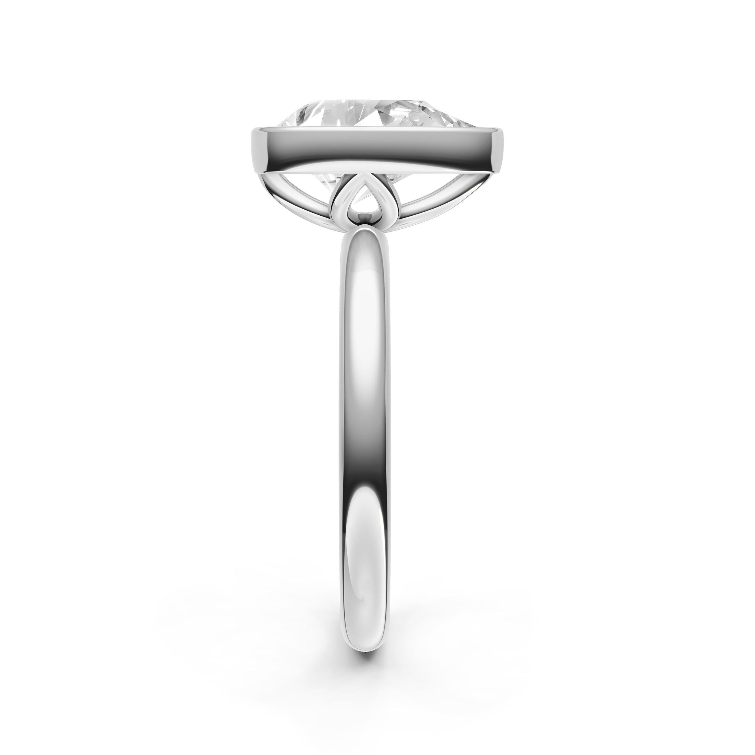 Petal Bezel Engagement Ring (Pear Shape) Birmingham Jewelry Engagement Ring Birmingham Jewelry 