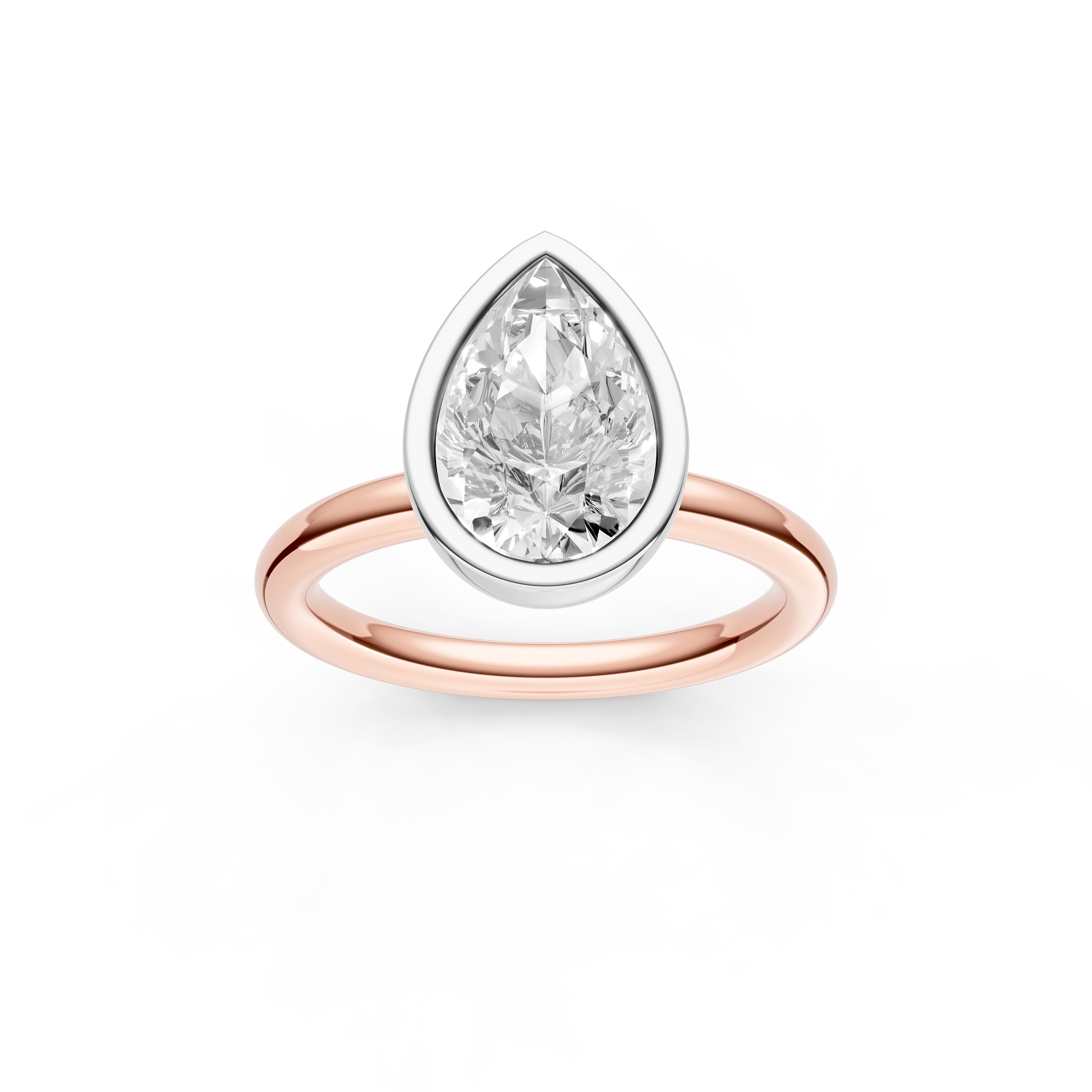 Petal Bezel Engagement Ring (Pear Shape) Birmingham Jewelry Engagement Ring Birmingham Jewelry 