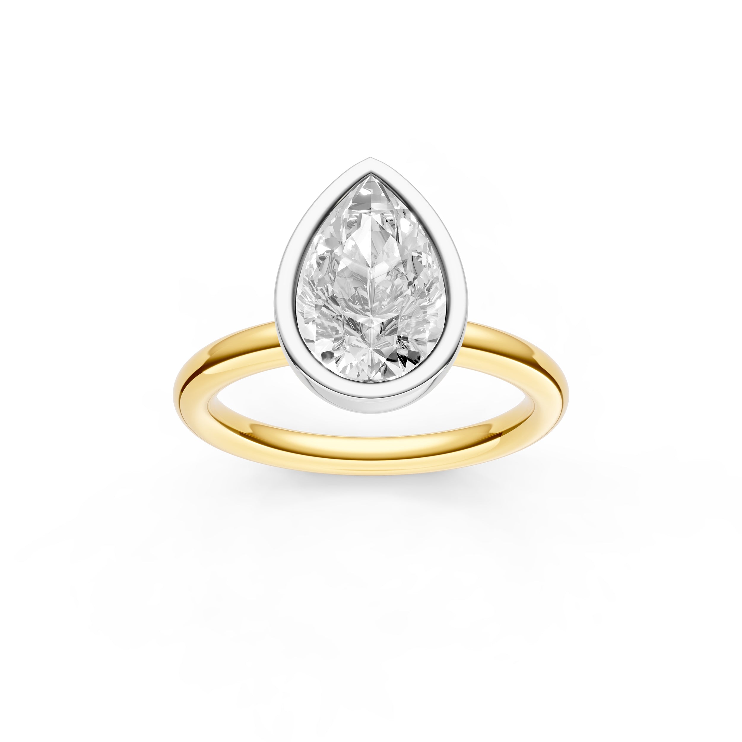 Petal Bezel Engagement Ring (Pear Shape) Birmingham Jewelry Engagement Ring Birmingham Jewelry 