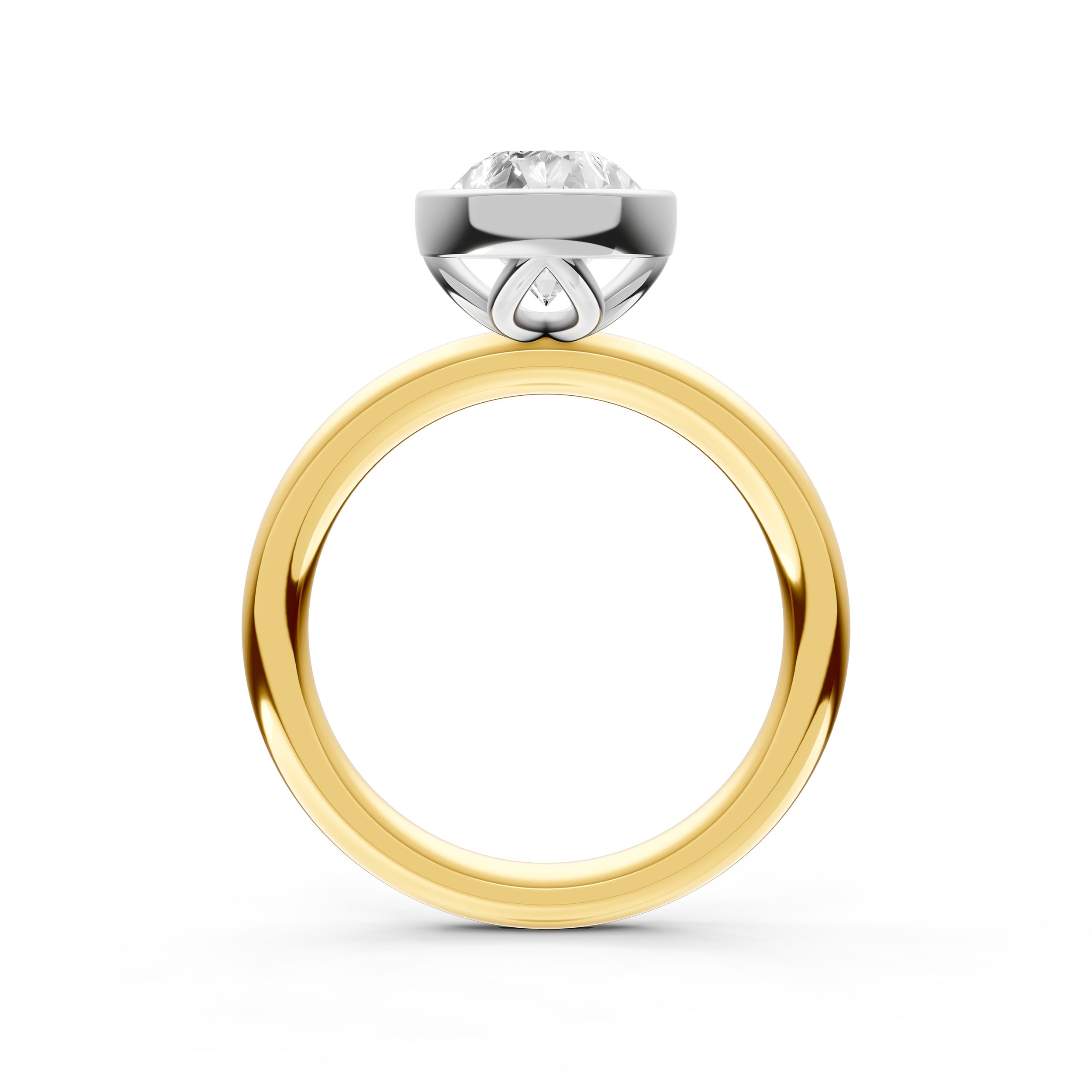 Petal Bezel Engagement Ring (Pear Shape) Birmingham Jewelry Engagement Ring Birmingham Jewelry 