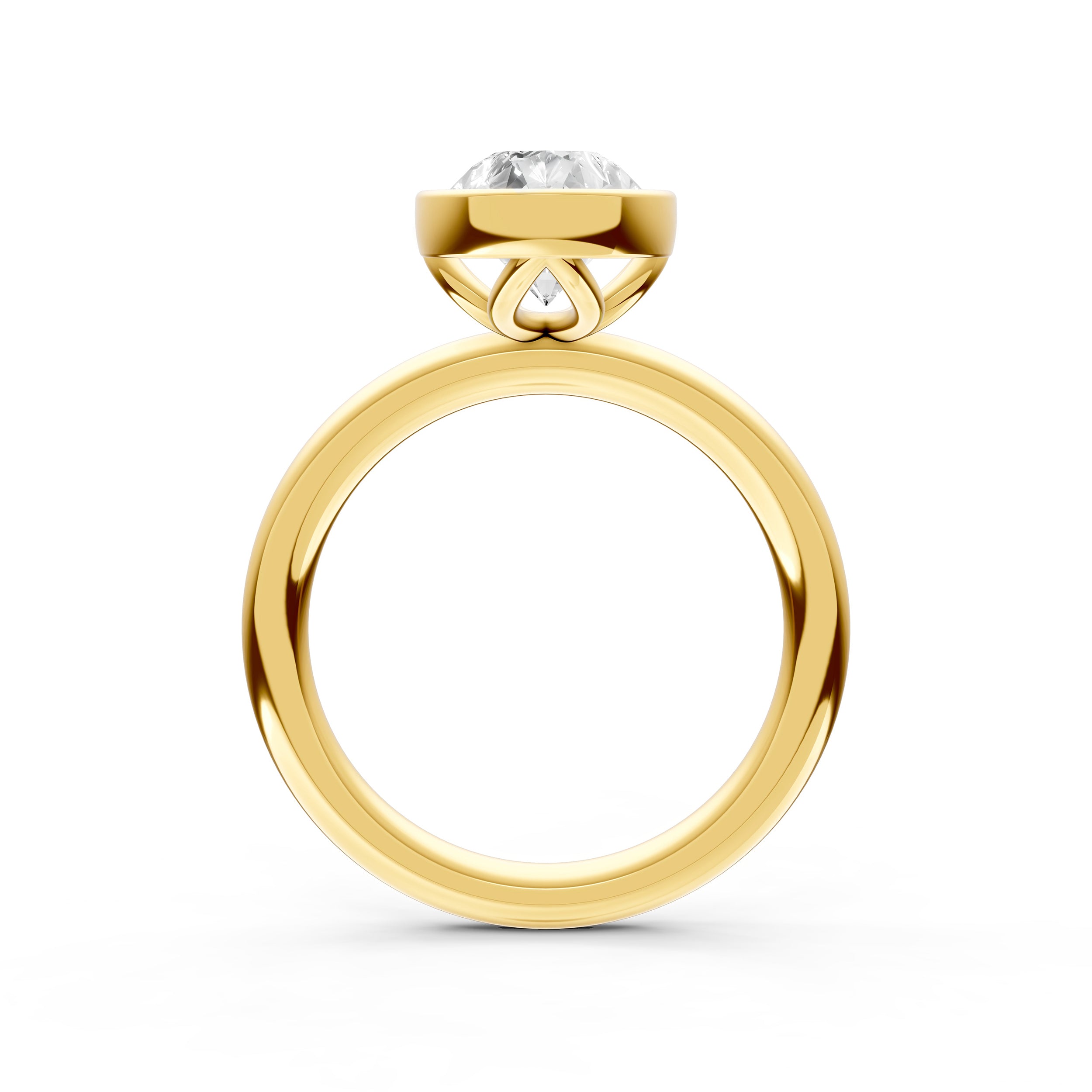 Petal Bezel Engagement Ring (Pear Shape) Birmingham Jewelry Engagement Ring Birmingham Jewelry 