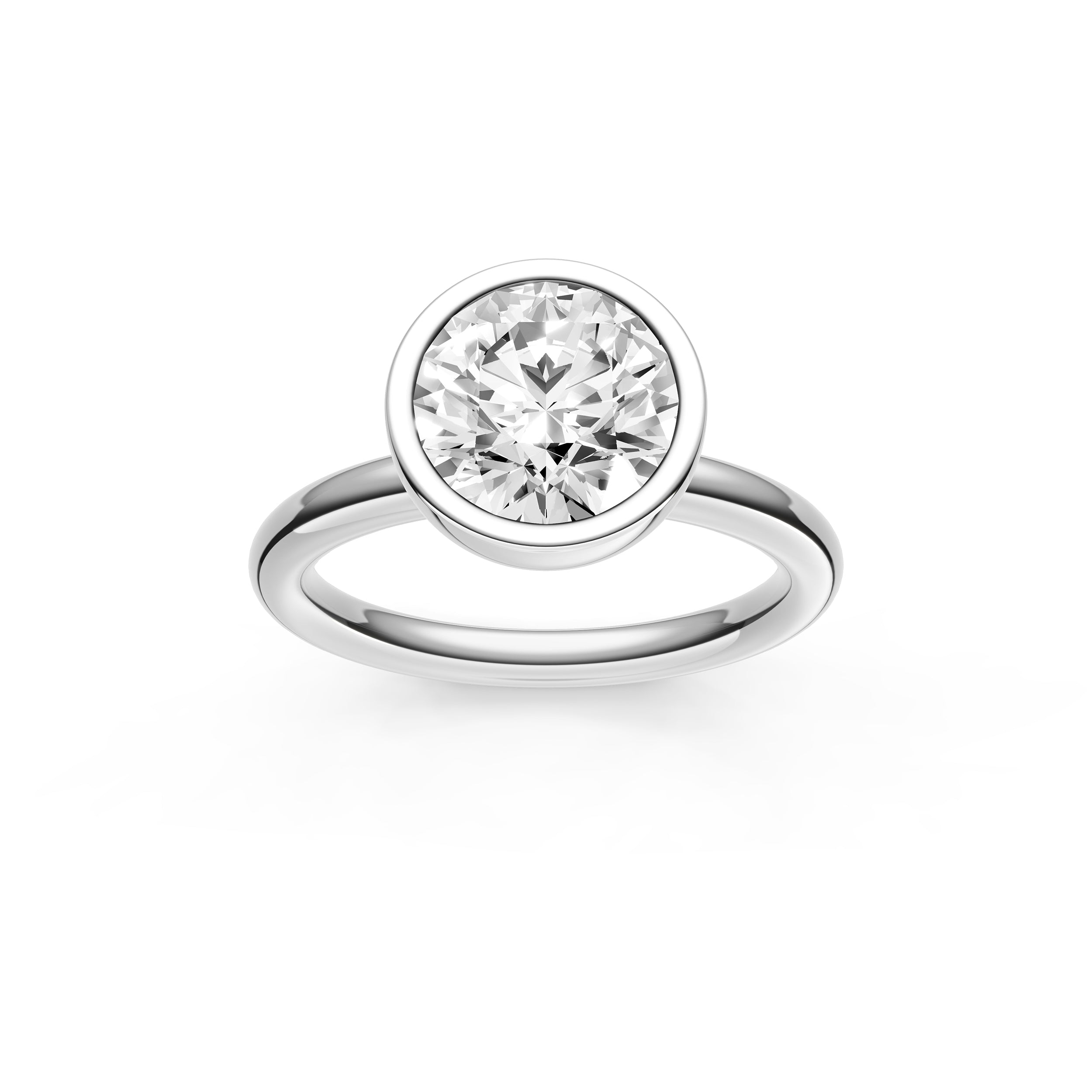 Petal Bezel Engagement Ring (Round) Birmingham Jewelry Engagement Ring Birmingham Jewelry 