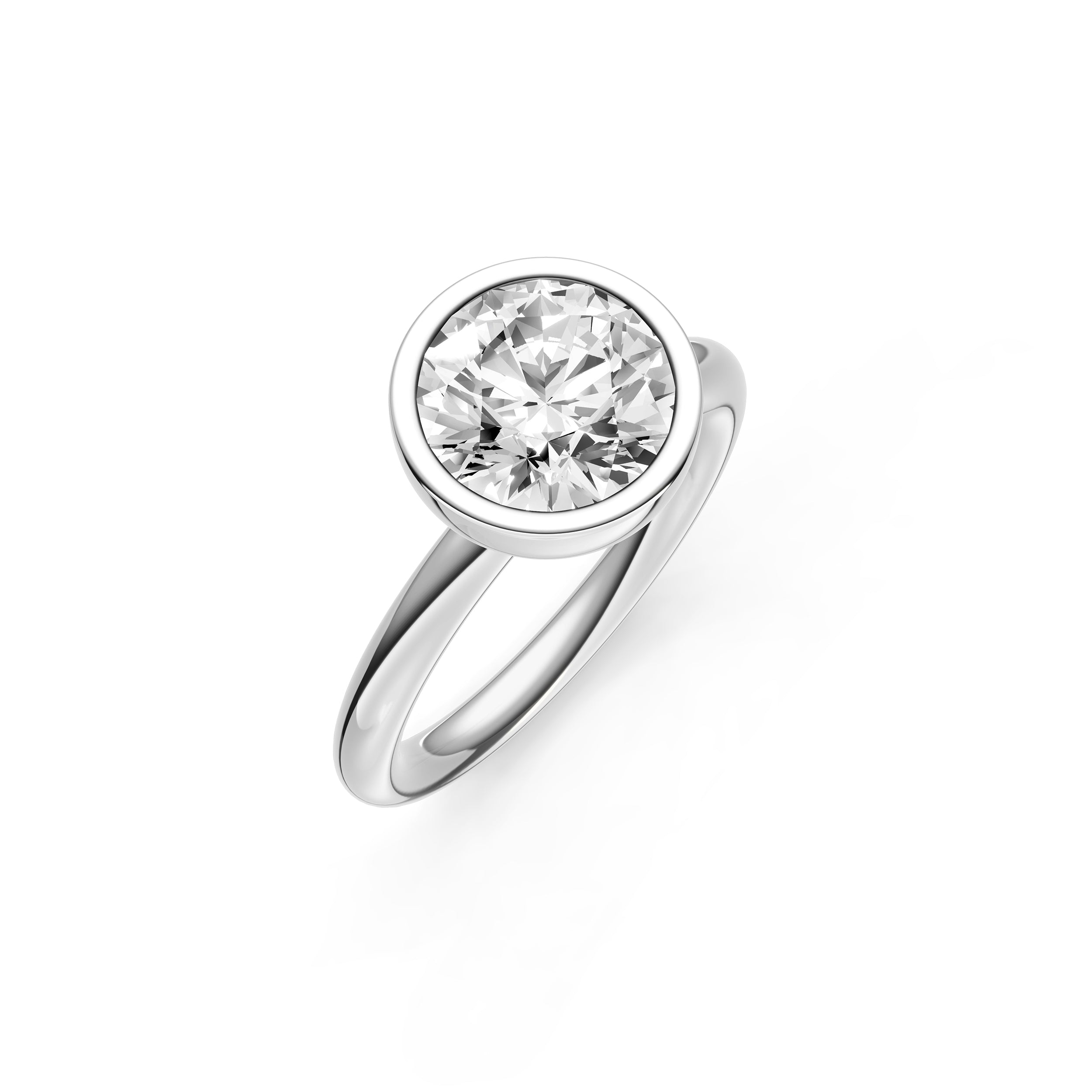 Petal Bezel Engagement Ring (Round) Birmingham Jewelry Engagement Ring Birmingham Jewelry 
