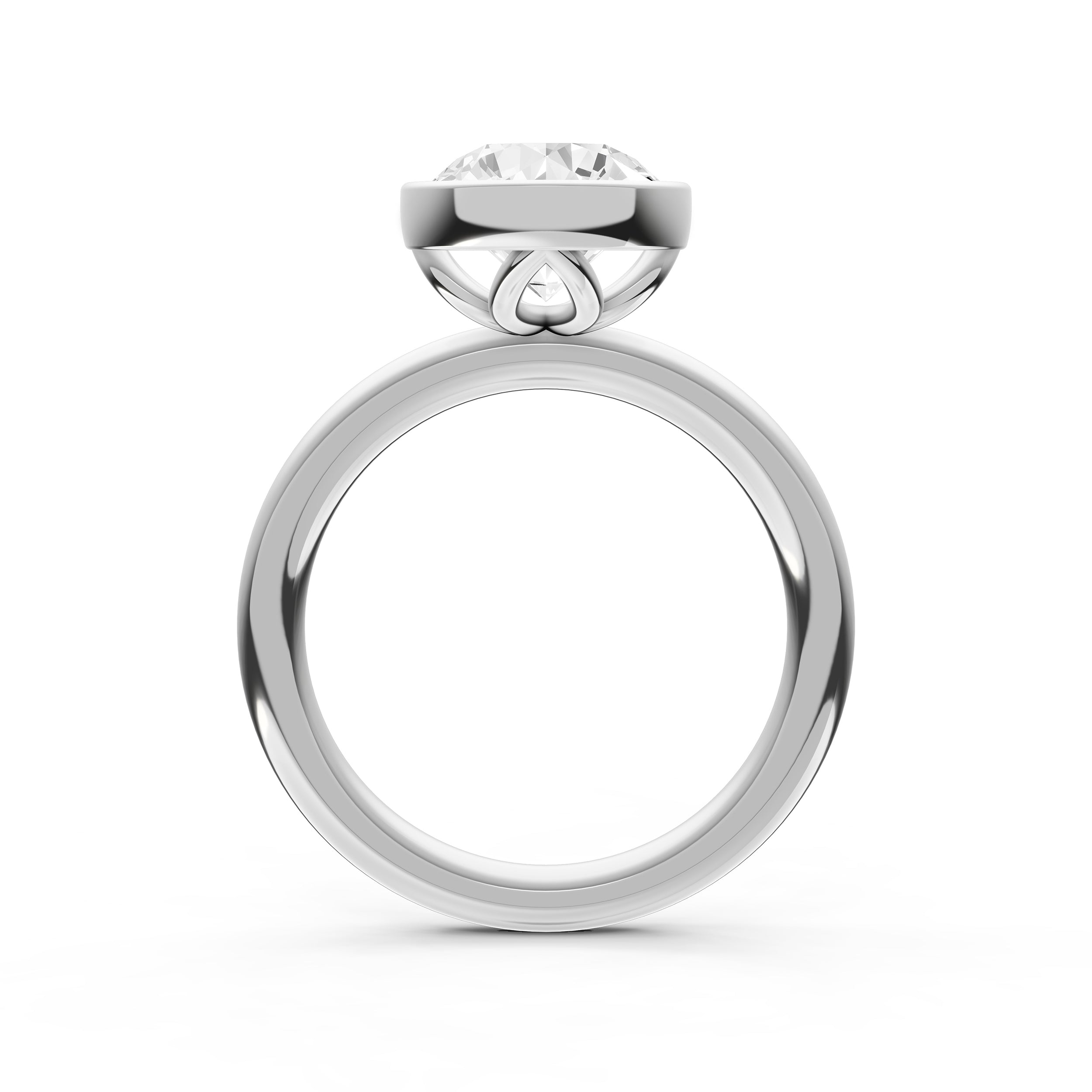 Petal Bezel Engagement Ring (Round) Birmingham Jewelry Engagement Ring Birmingham Jewelry 