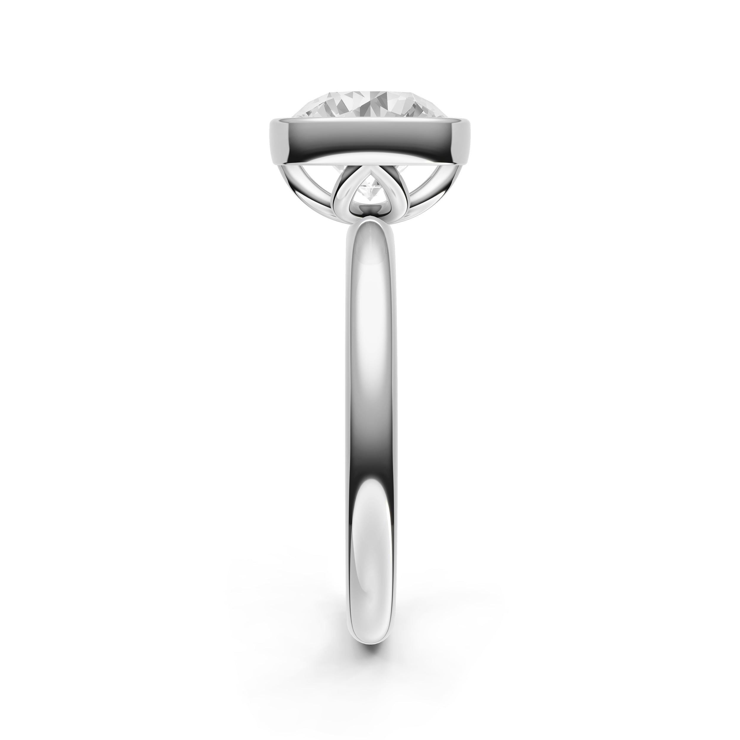 Petal Bezel Engagement Ring (Round) Birmingham Jewelry Engagement Ring Birmingham Jewelry 