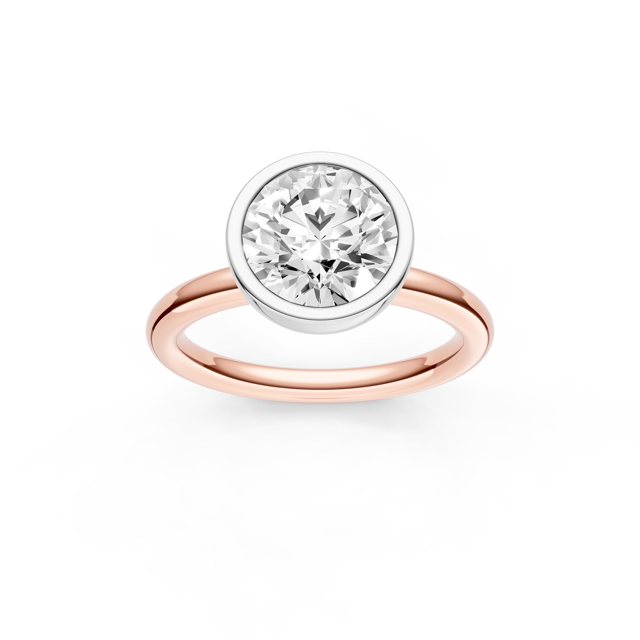 Petal Bezel Engagement Ring (Round) Birmingham Jewelry Engagement Ring Birmingham Jewelry 