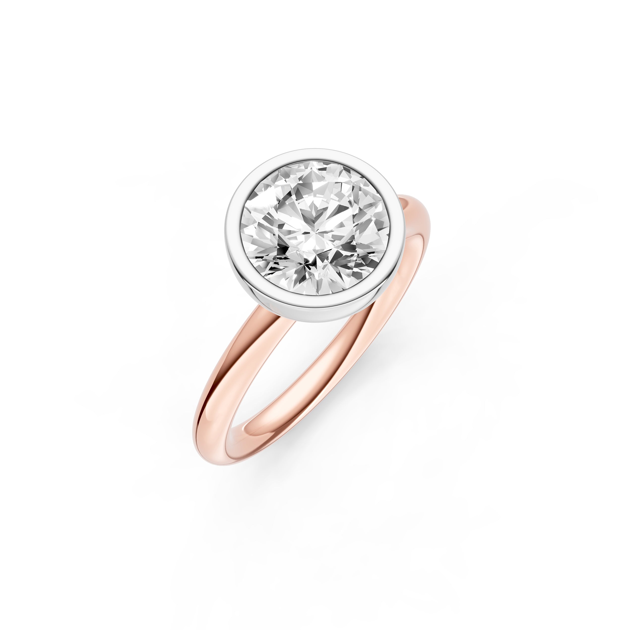 Petal Bezel Engagement Ring (Round) Birmingham Jewelry Engagement Ring Birmingham Jewelry 