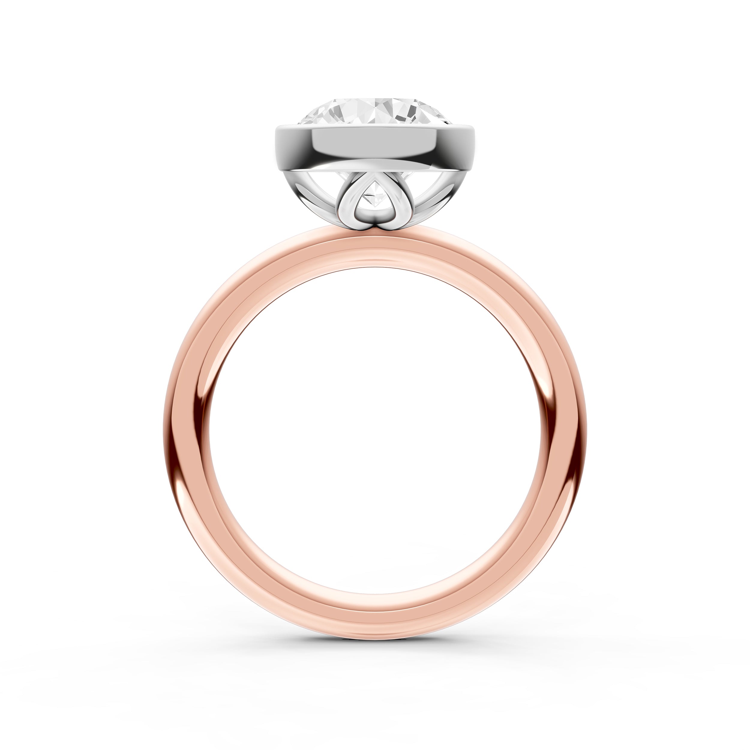 Petal Bezel Engagement Ring (Round) Birmingham Jewelry Engagement Ring Birmingham Jewelry 