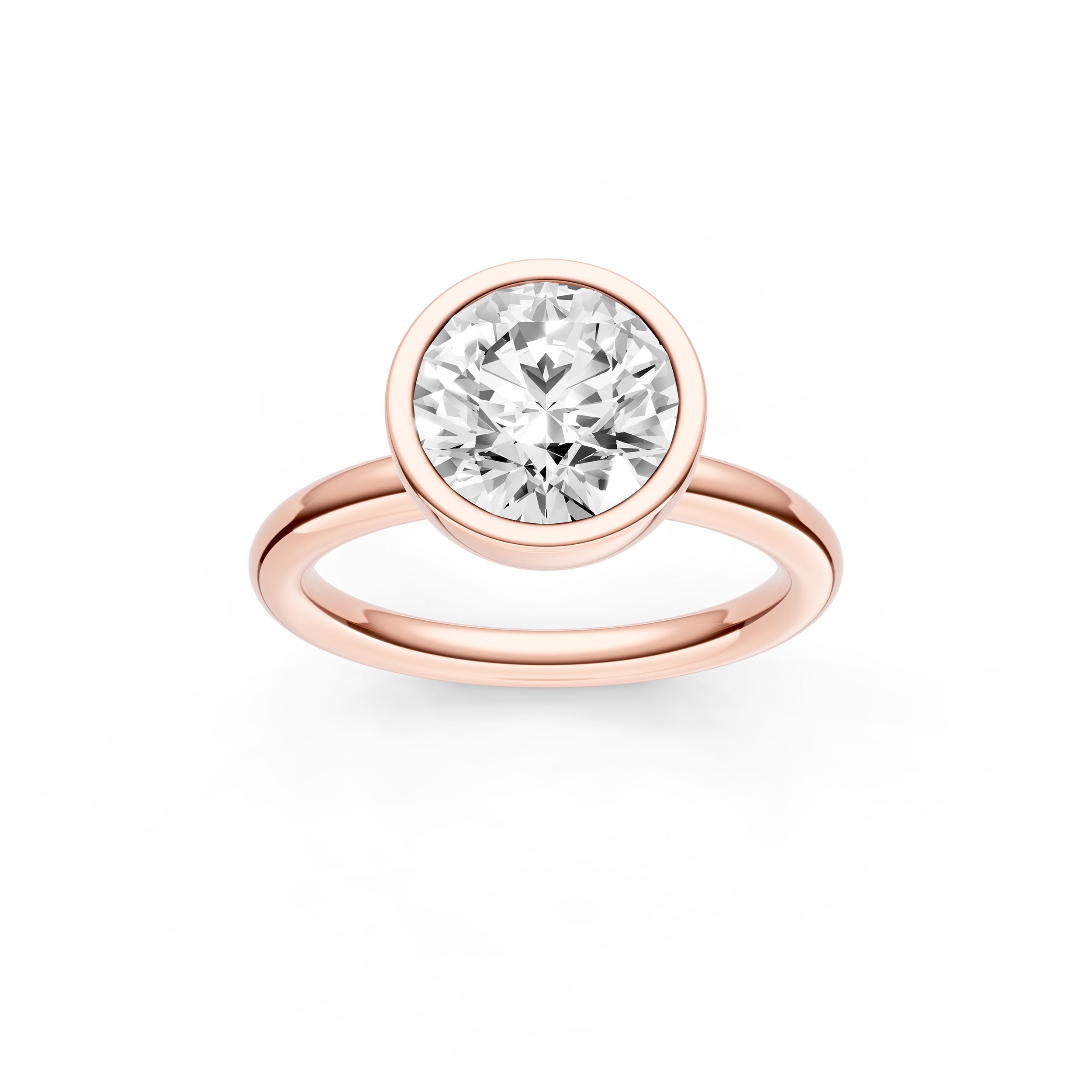 Petal Bezel Engagement Ring (Round) Birmingham Jewelry Engagement Ring Birmingham Jewelry 
