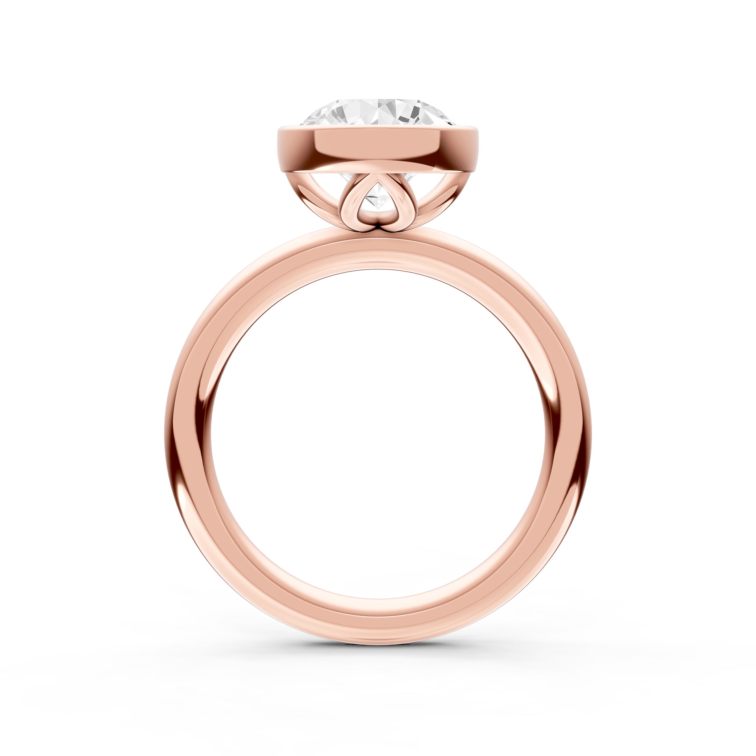 Petal Bezel Engagement Ring (Round) Birmingham Jewelry Engagement Ring Birmingham Jewelry 