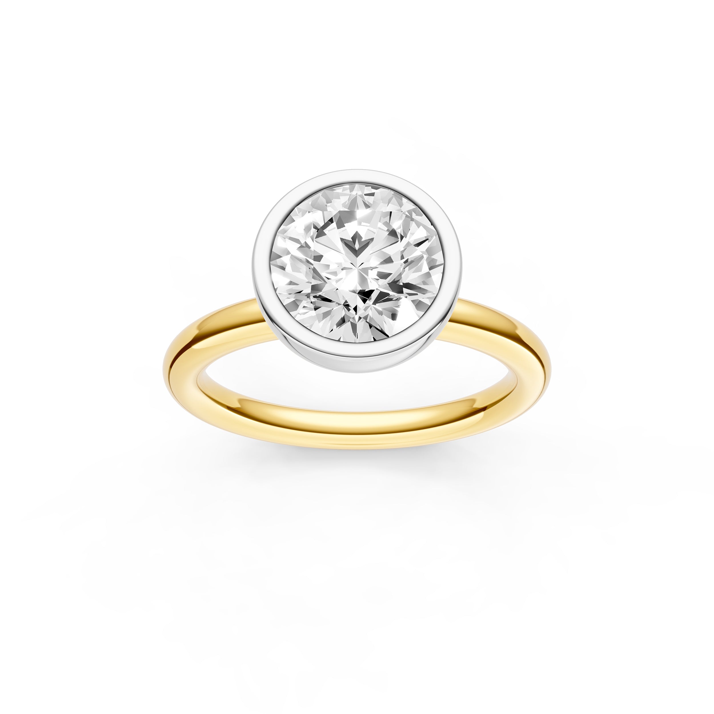 Petal Bezel Engagement Ring (Round) Birmingham Jewelry Engagement Ring Birmingham Jewelry 