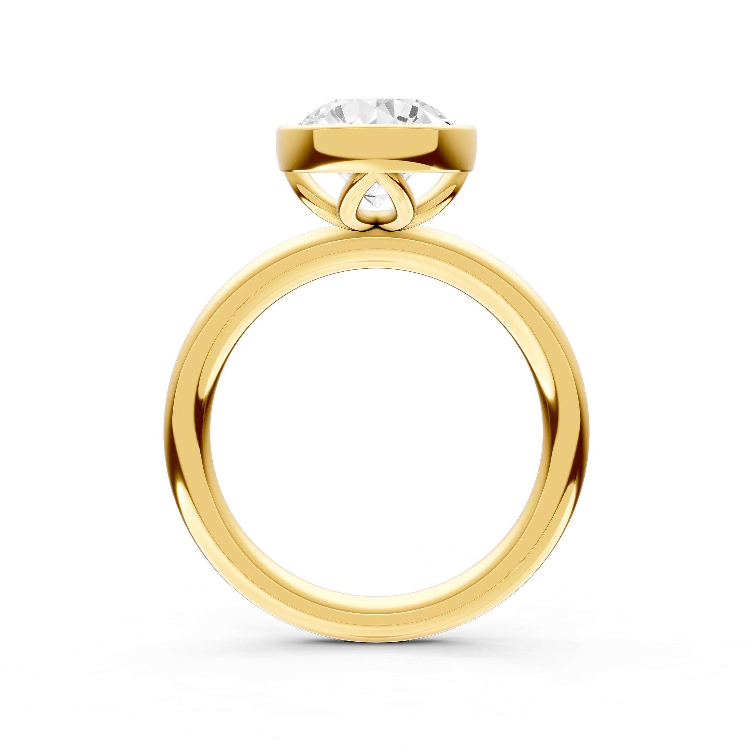 Petal Bezel Engagement Ring (Round) Birmingham Jewelry Engagement Ring Birmingham Jewelry 