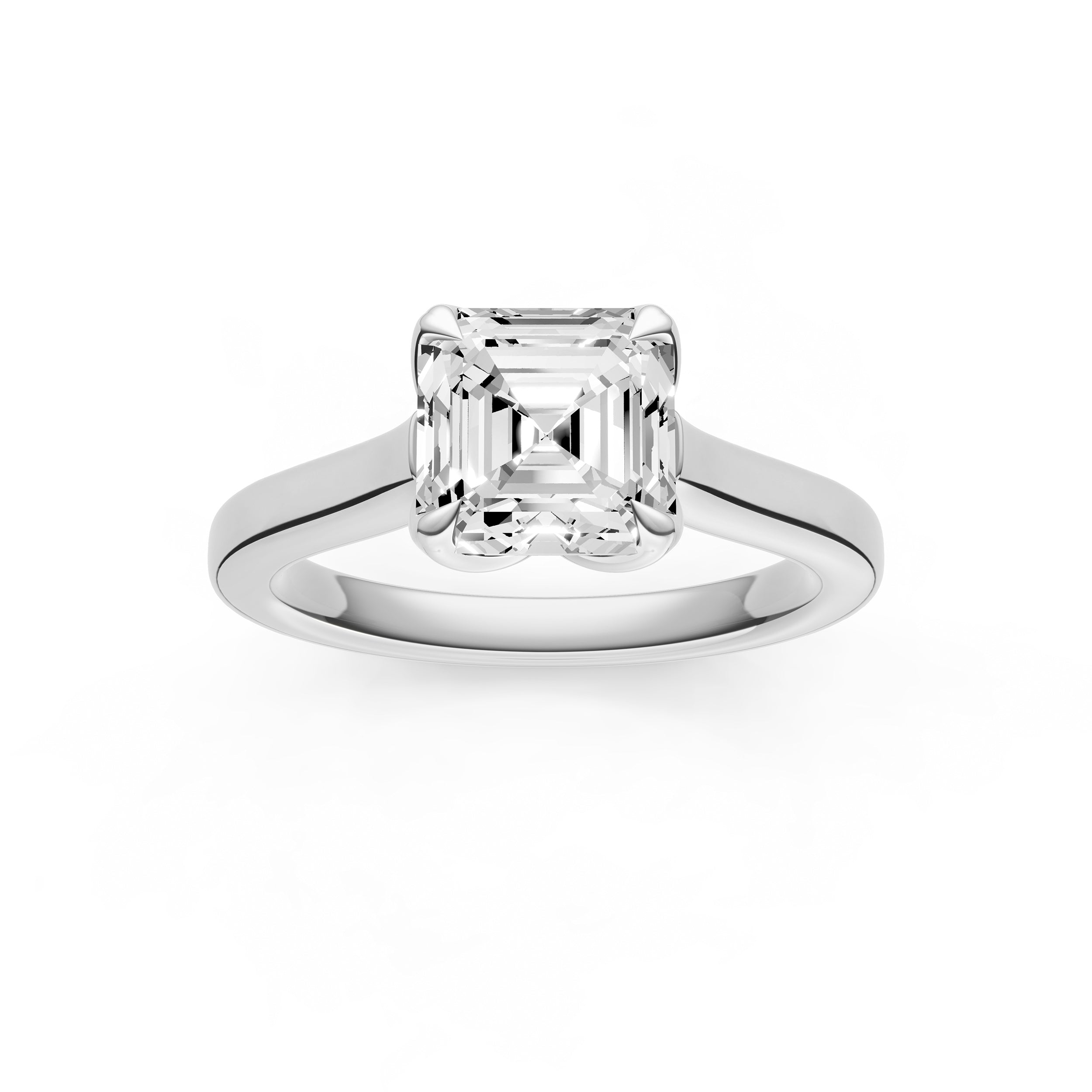 Petal Cathedral Engagement Ring (Asscher) Birmingham Jewelry Engagement Ring Birmingham Jewelry 