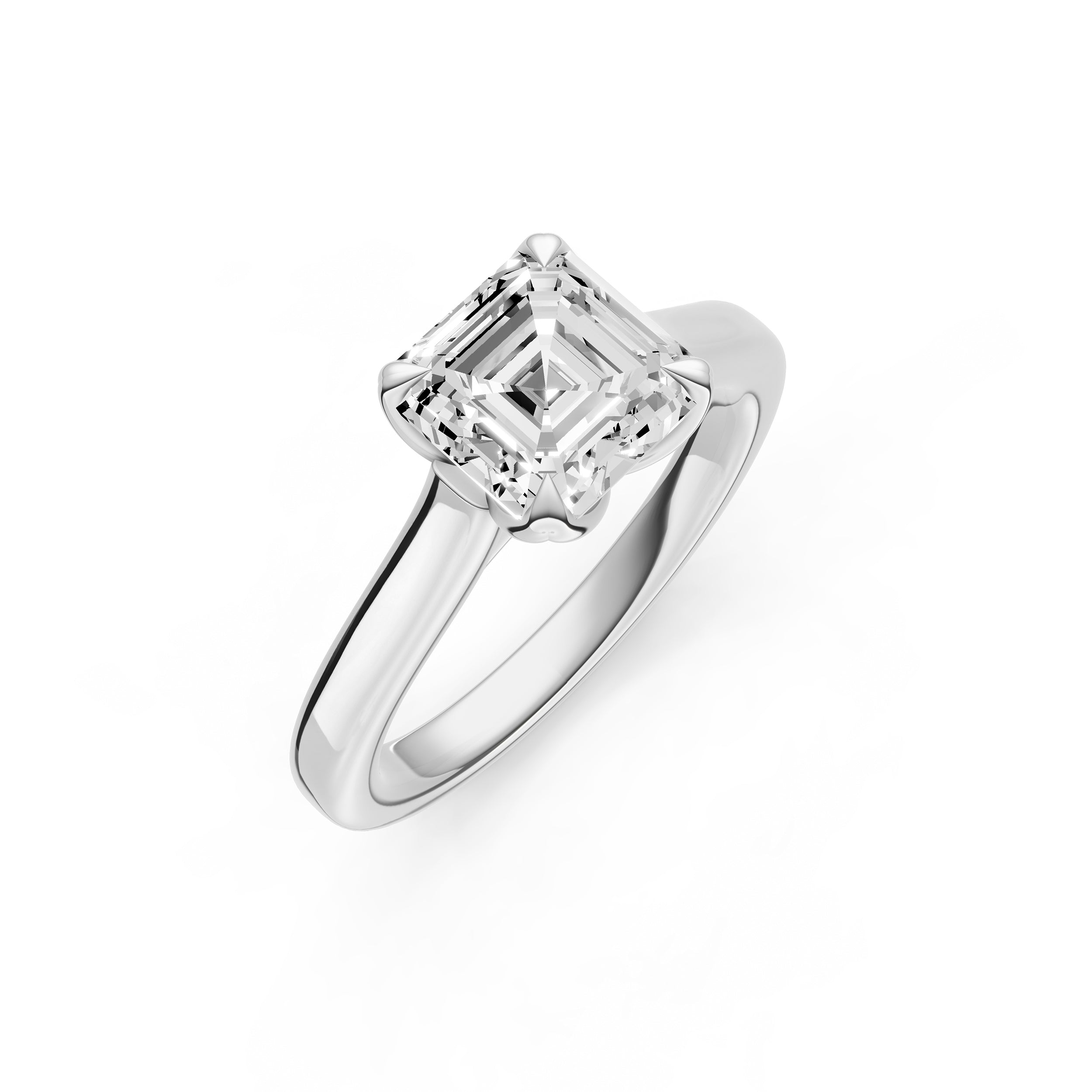 Petal Cathedral Engagement Ring (Asscher) Birmingham Jewelry Engagement Ring Birmingham Jewelry 