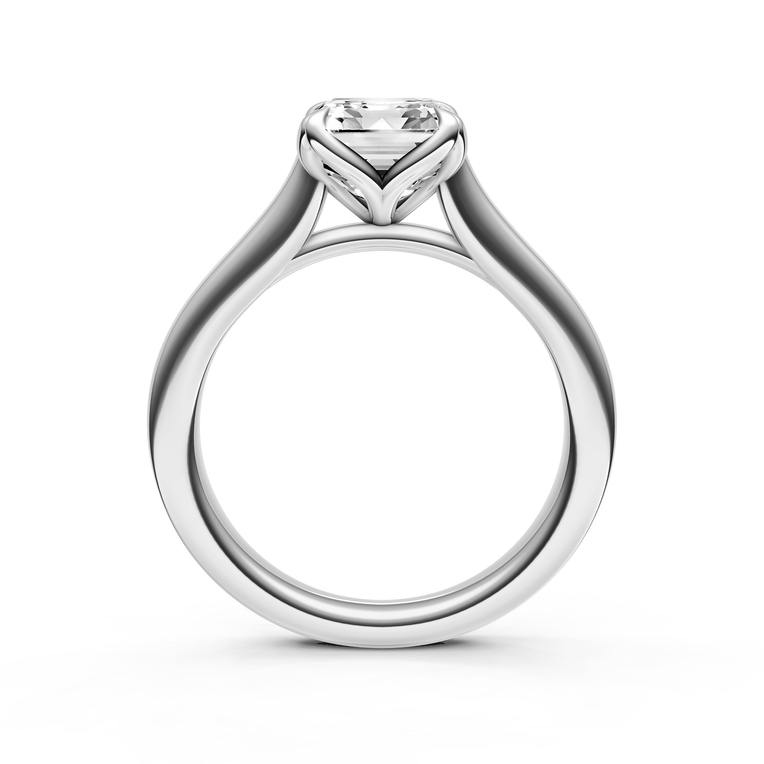 Petal Cathedral Engagement Ring (Asscher) Birmingham Jewelry Engagement Ring Birmingham Jewelry 