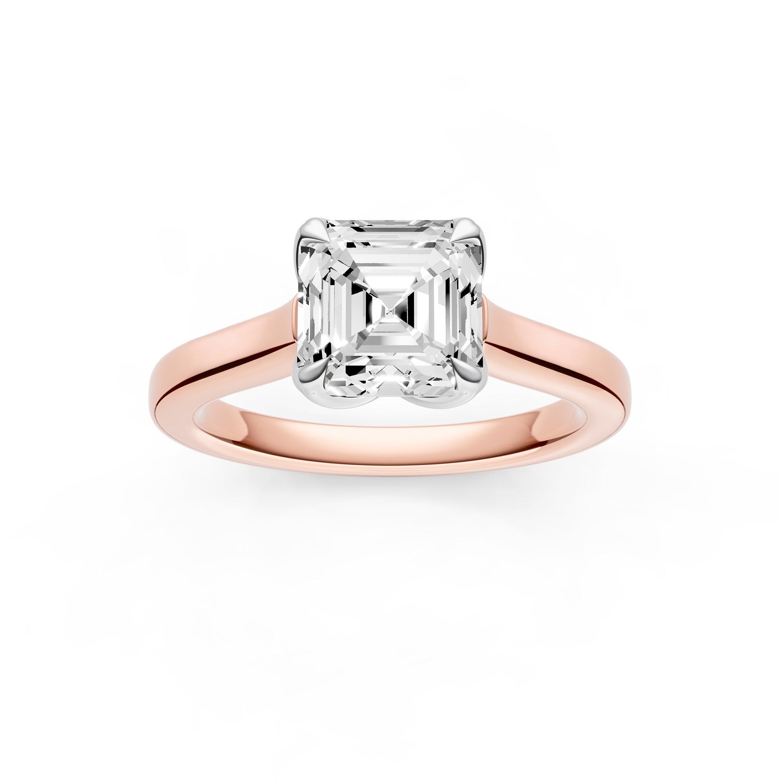 Petal Cathedral Engagement Ring (Asscher) Birmingham Jewelry Engagement Ring Birmingham Jewelry 
