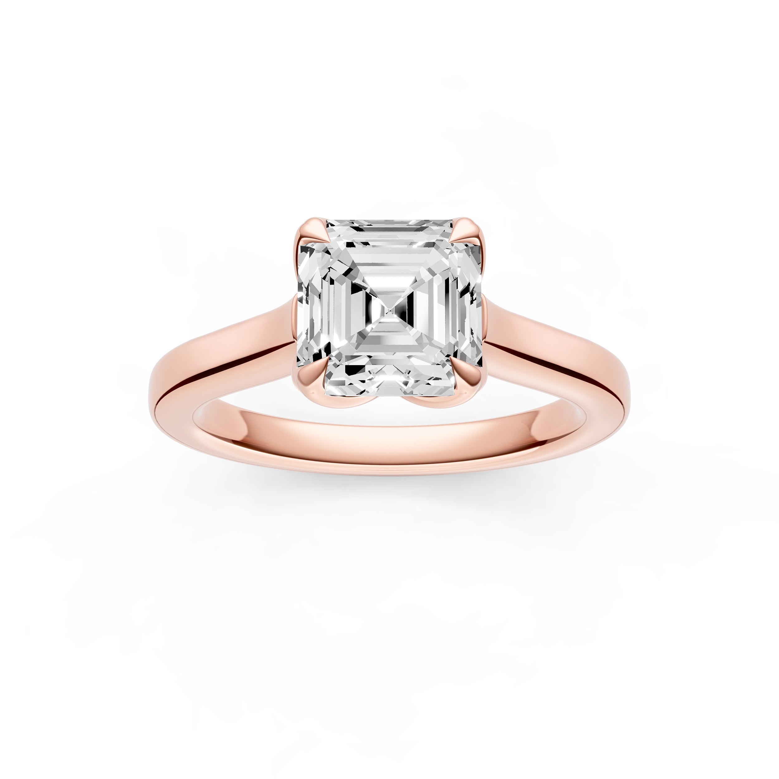 Petal Cathedral Engagement Ring (Asscher) Birmingham Jewelry Engagement Ring Birmingham Jewelry 