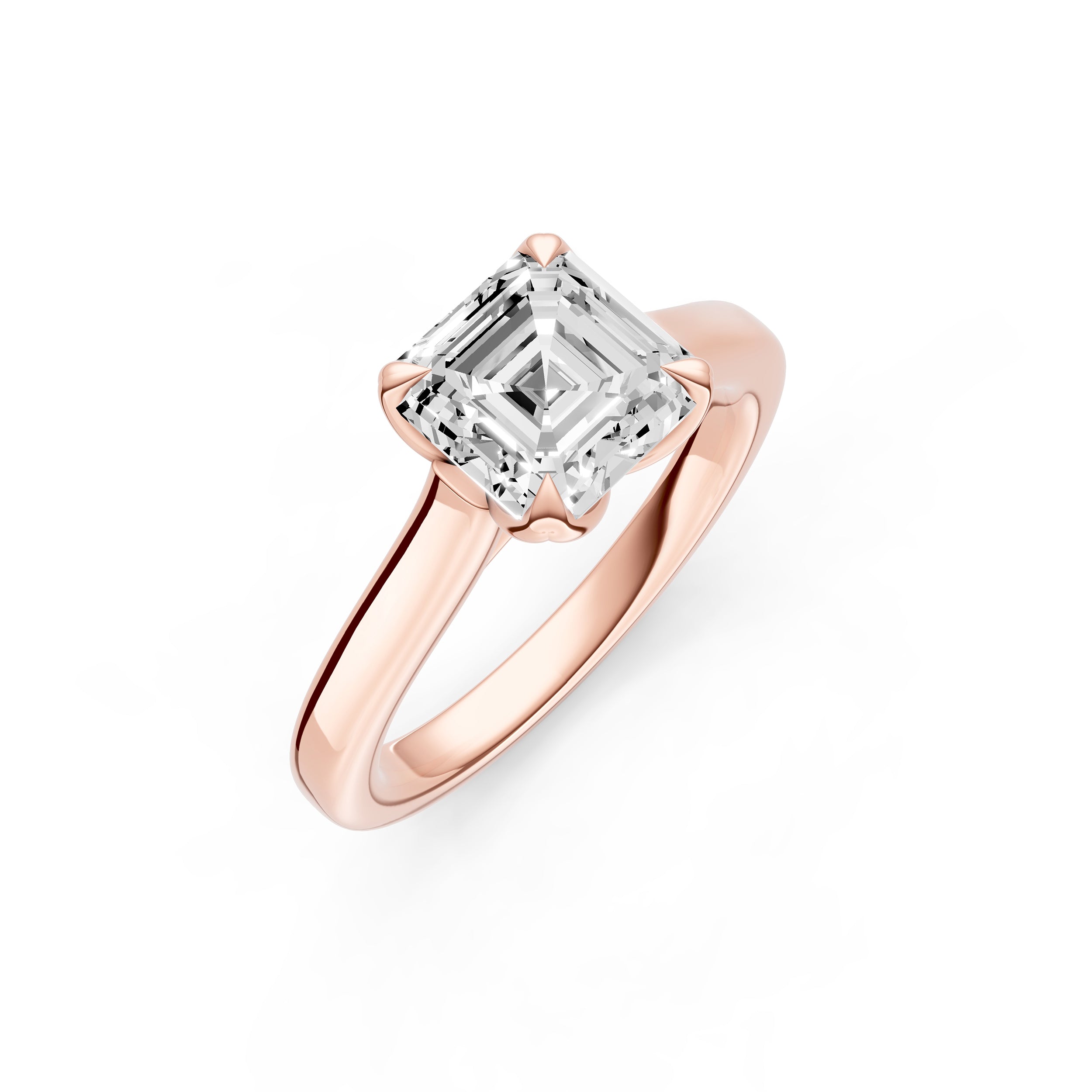 Petal Cathedral Engagement Ring (Asscher) Birmingham Jewelry Engagement Ring Birmingham Jewelry 