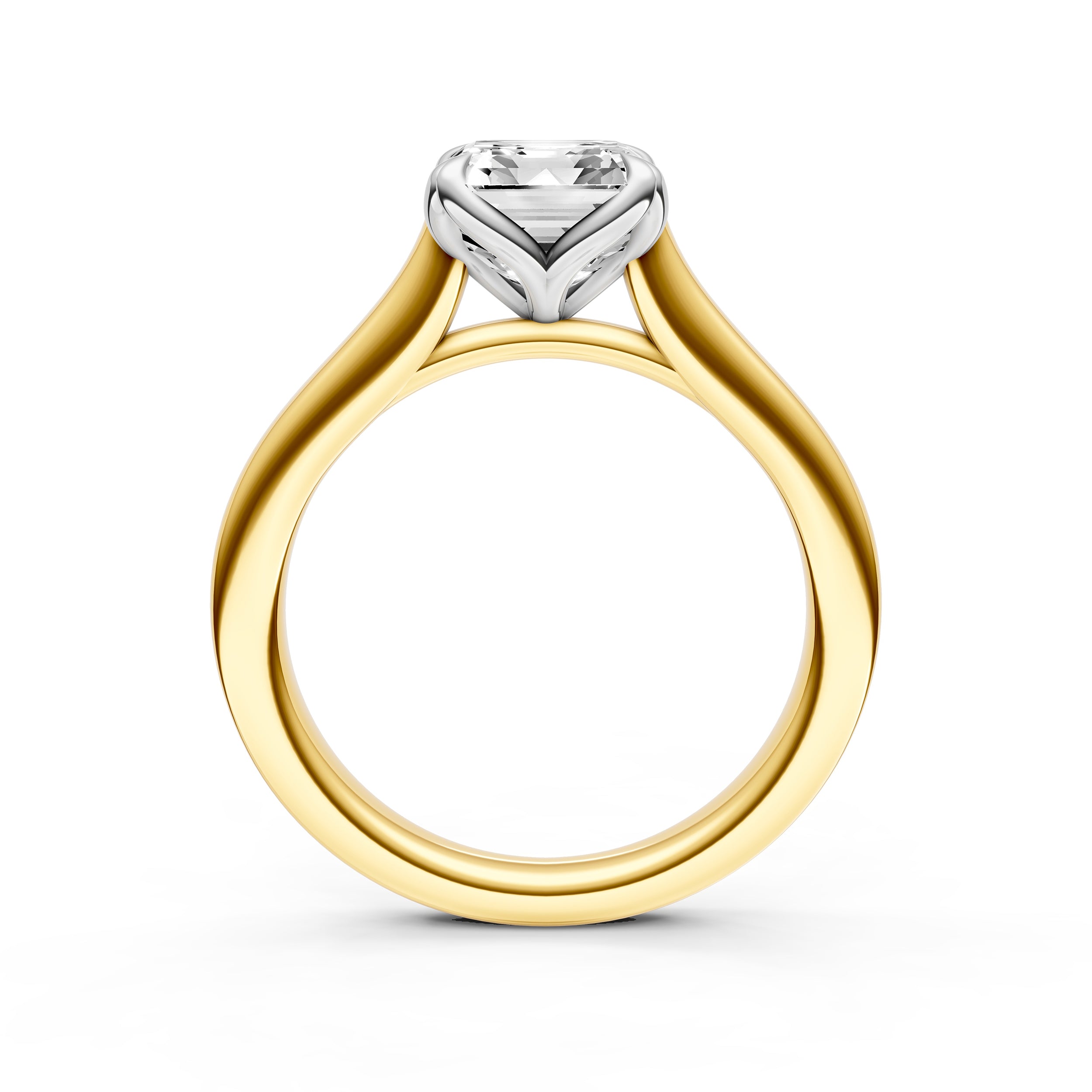 Petal Cathedral Engagement Ring (Asscher) Birmingham Jewelry Engagement Ring Birmingham Jewelry 