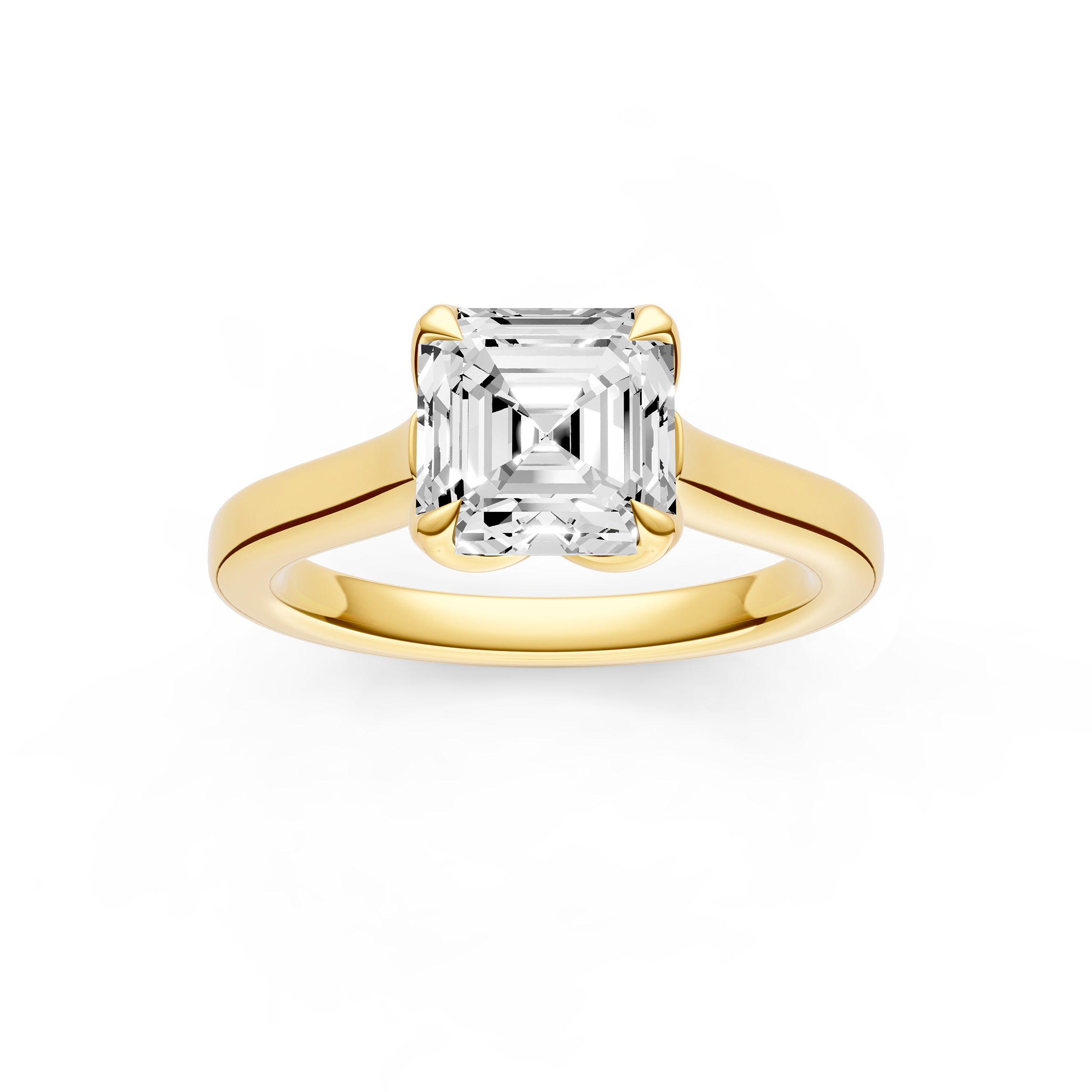 Petal Cathedral Engagement Ring (Asscher) Birmingham Jewelry Engagement Ring Birmingham Jewelry 