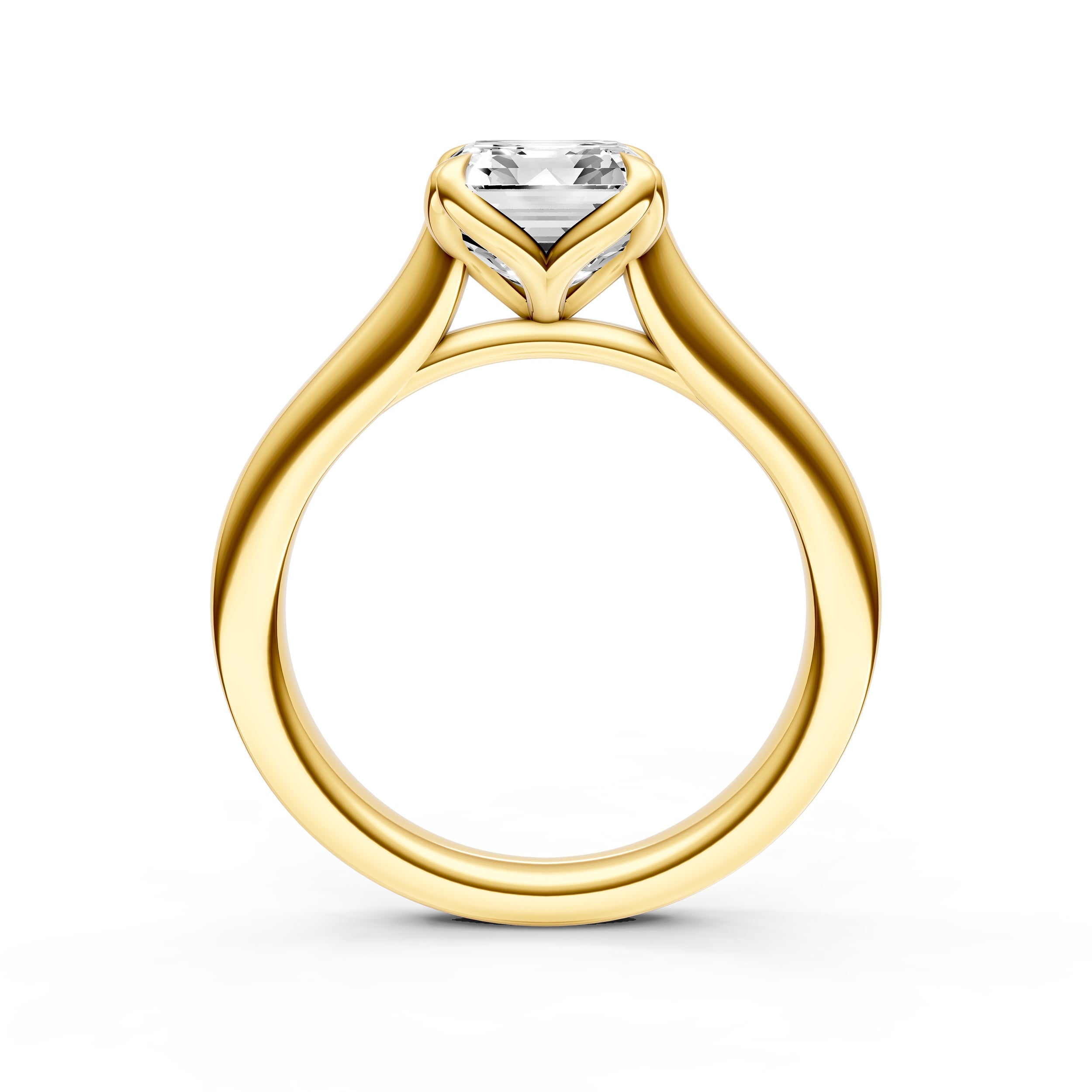 Petal Cathedral Engagement Ring (Asscher) Birmingham Jewelry Engagement Ring Birmingham Jewelry 