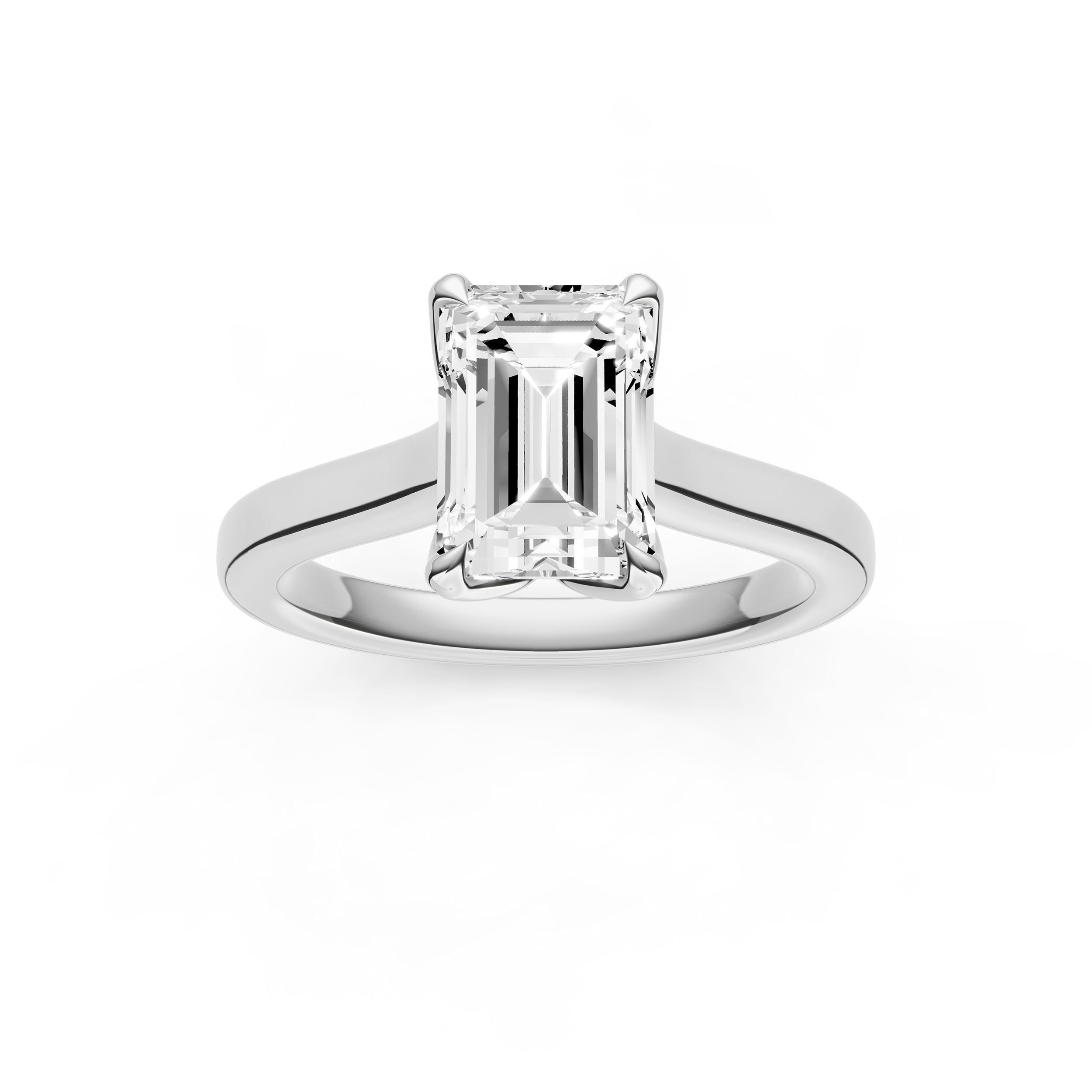 Petal Cathedral Engagement Ring (Emerald Cut) Birmingham Jewelry Engagement Ring Birmingham Jewelry 