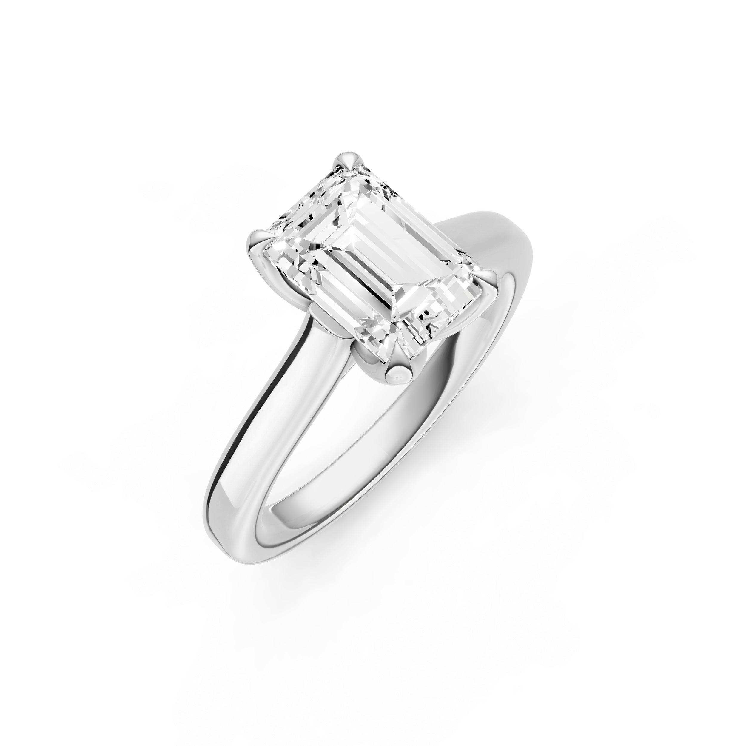 Petal Cathedral Engagement Ring (Emerald Cut) Birmingham Jewelry Engagement Ring Birmingham Jewelry 