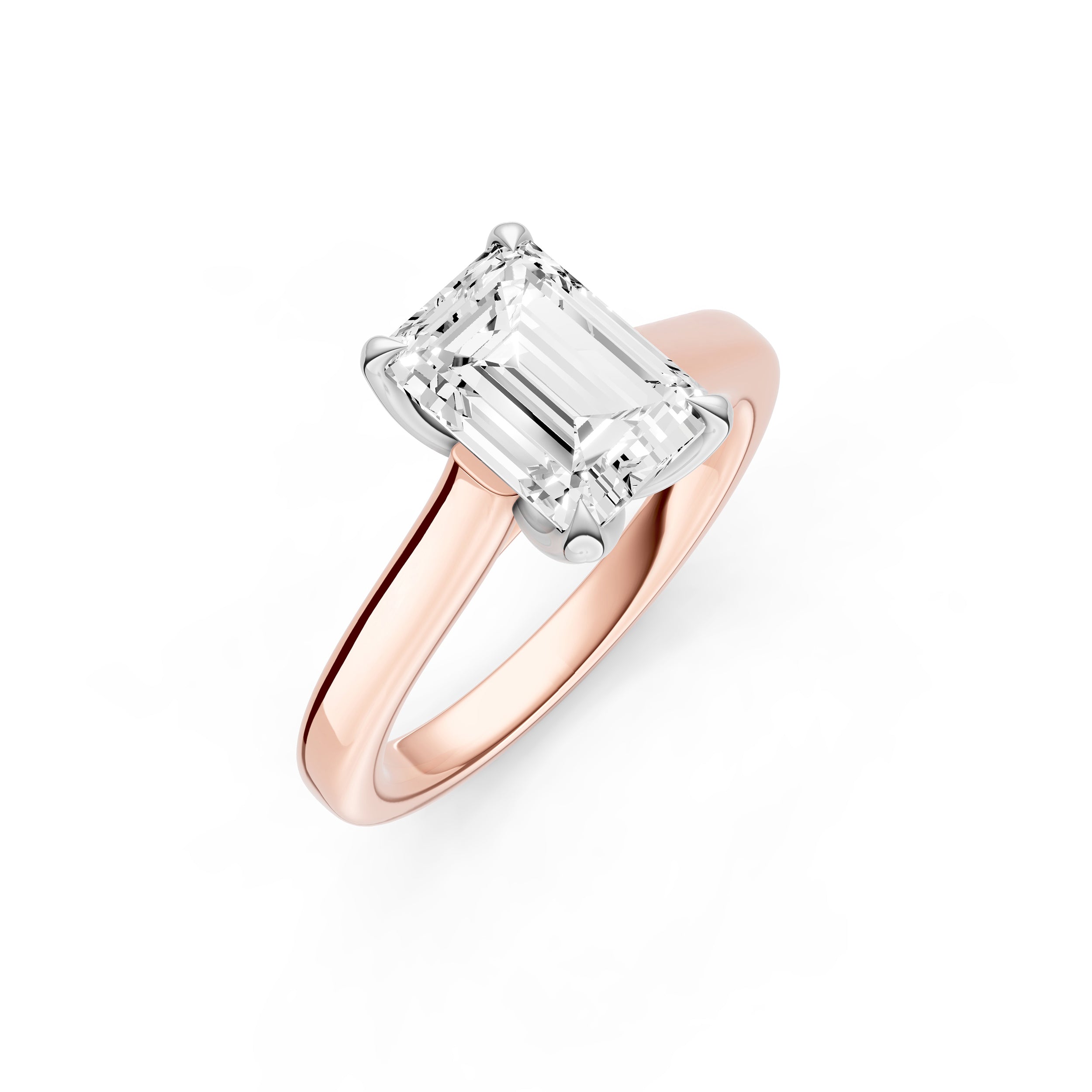 Petal Cathedral Engagement Ring (Emerald Cut) Birmingham Jewelry Engagement Ring Birmingham Jewelry 