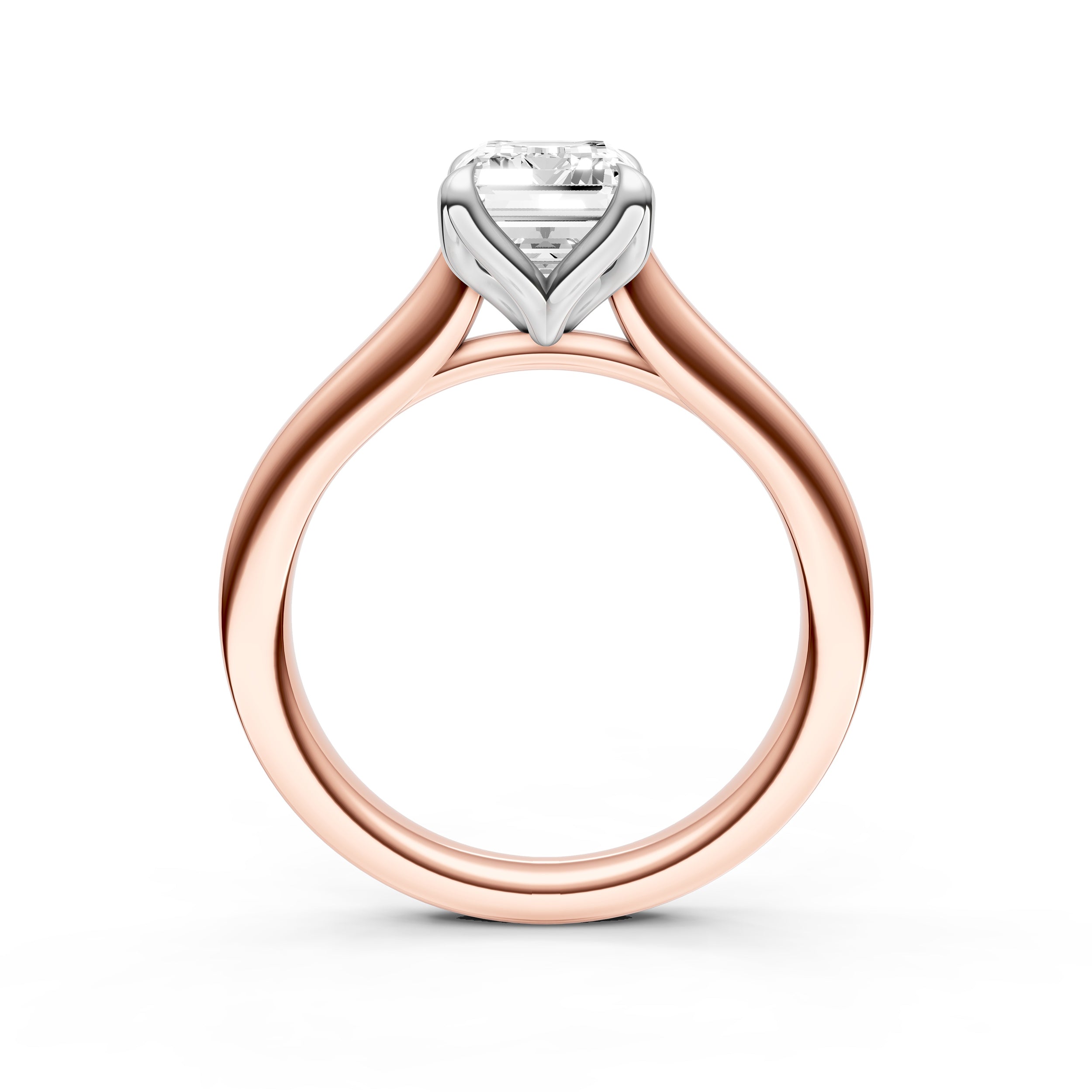 Petal Cathedral Engagement Ring (Emerald Cut) Birmingham Jewelry Engagement Ring Birmingham Jewelry 