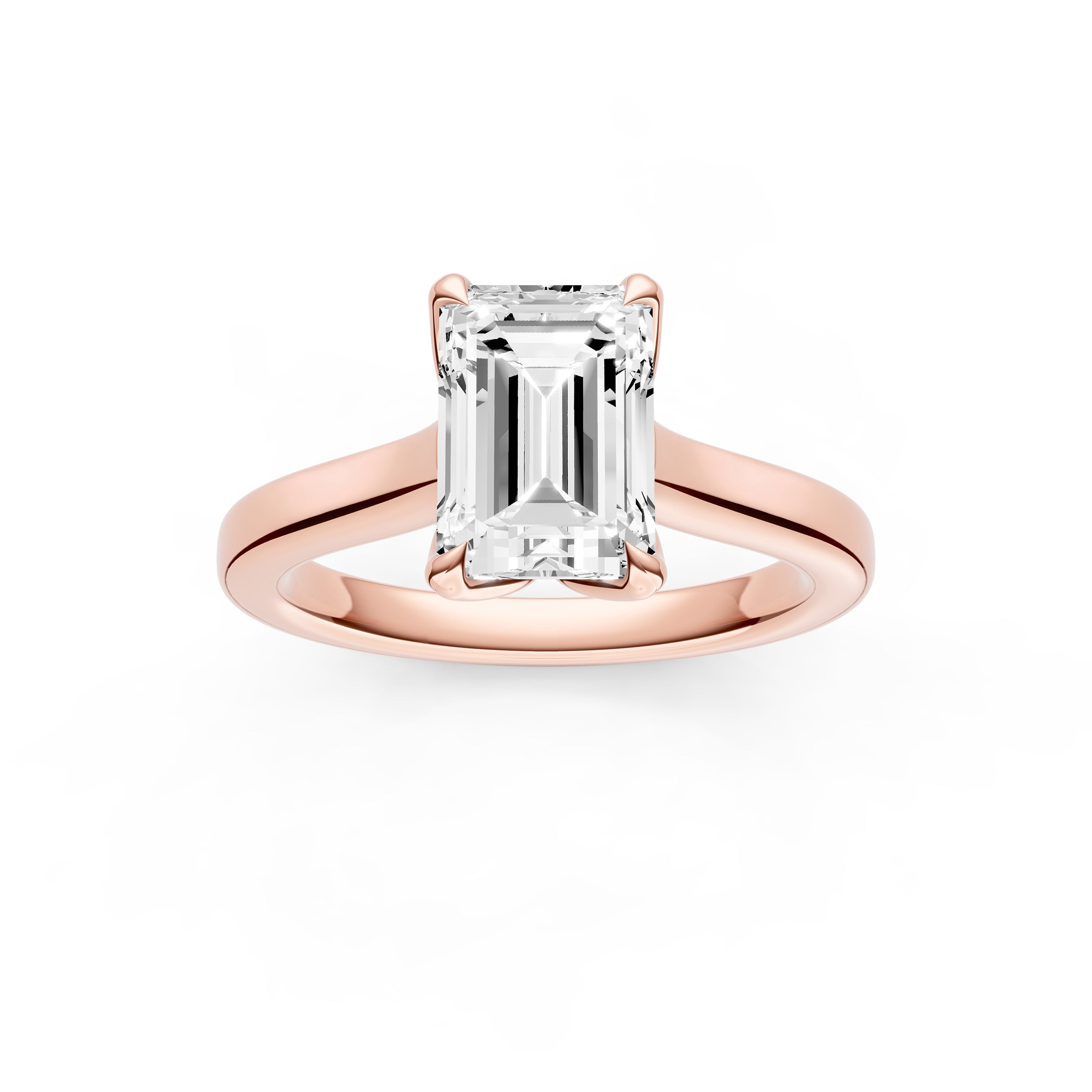 Petal Cathedral Engagement Ring (Emerald Cut) Birmingham Jewelry Engagement Ring Birmingham Jewelry 