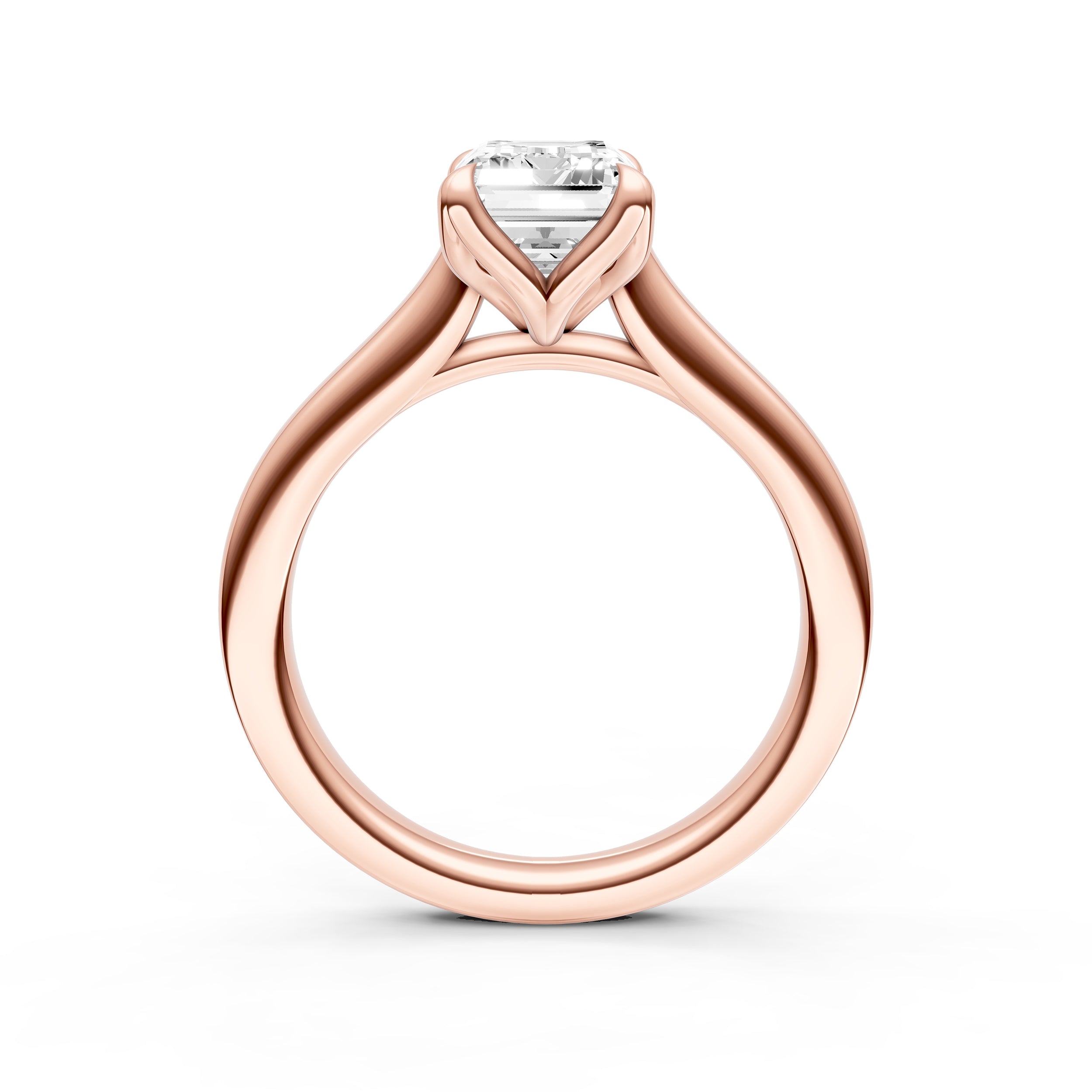 Petal Cathedral Engagement Ring (Emerald Cut) Birmingham Jewelry Engagement Ring Birmingham Jewelry 