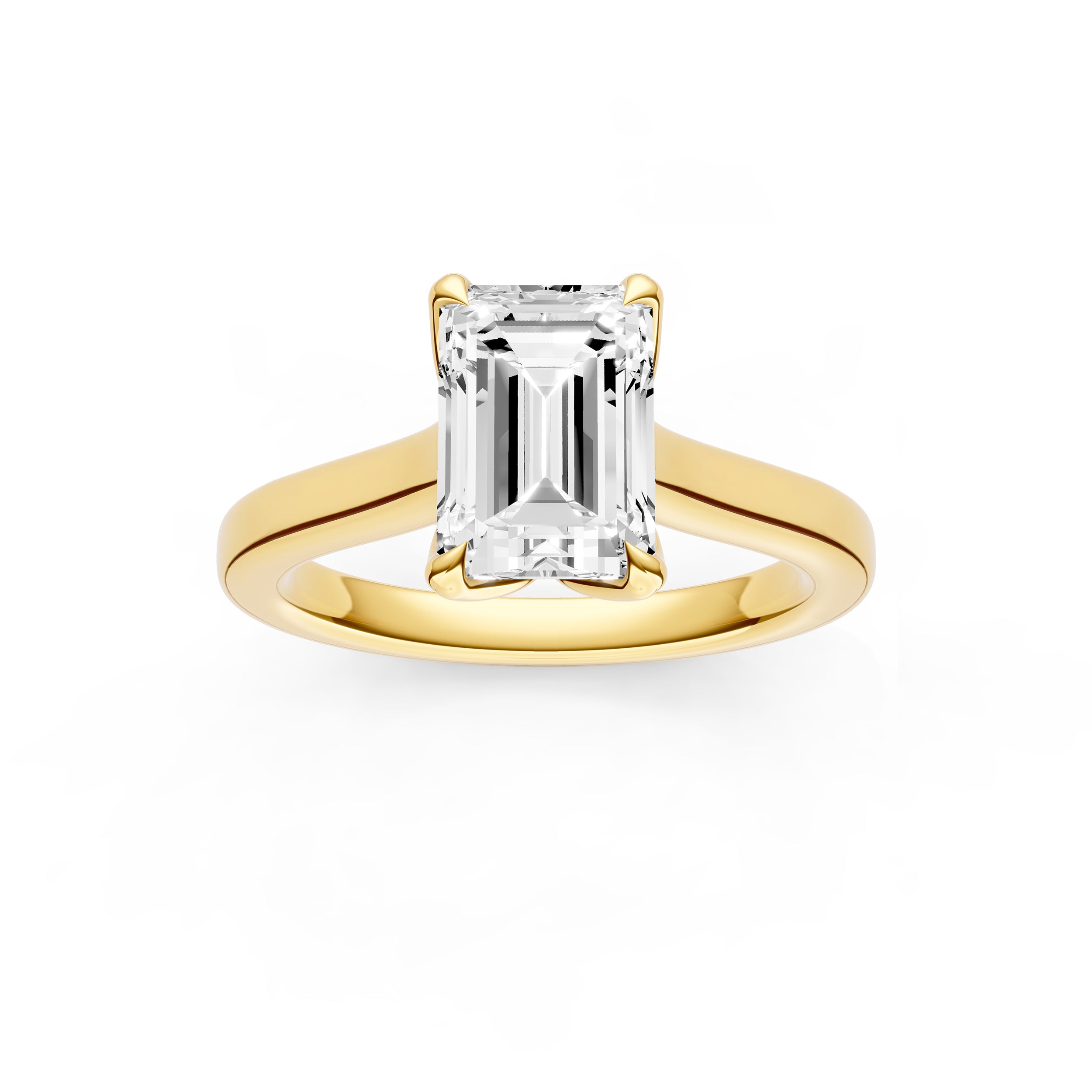 Petal Cathedral Engagement Ring (Emerald Cut) Birmingham Jewelry Engagement Ring Birmingham Jewelry 
