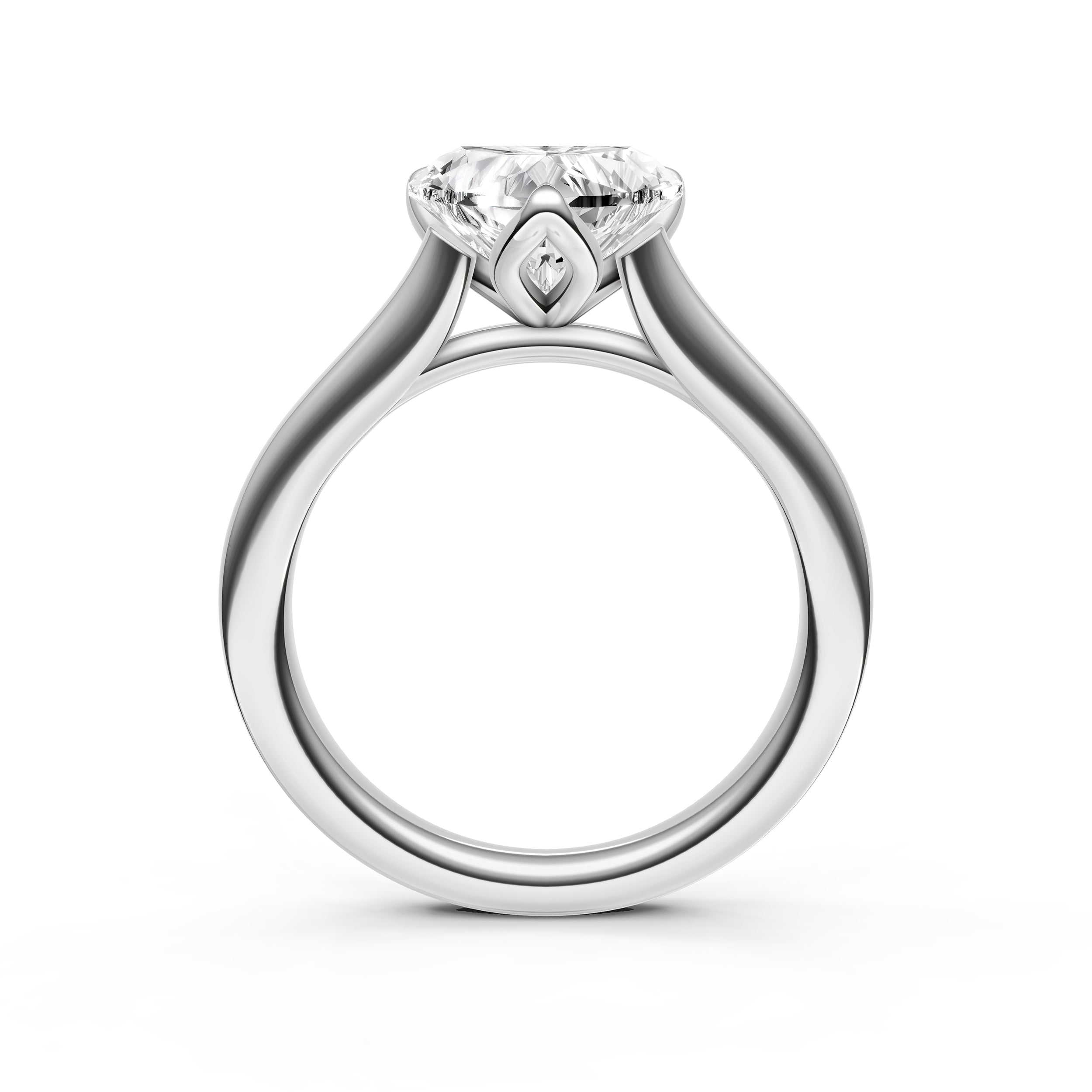 Petal Cathedral Engagement Ring (Heart Shape) Birmingham Jewelry Engagement Ring Birmingham Jewelry 