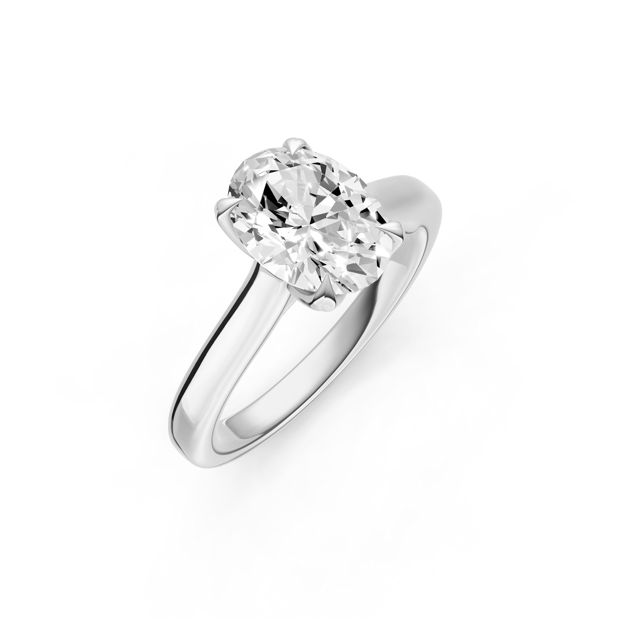 Petal Cathedral Engagement Ring (Oval) Birmingham Jewelry Engagement Ring Birmingham Jewelry 