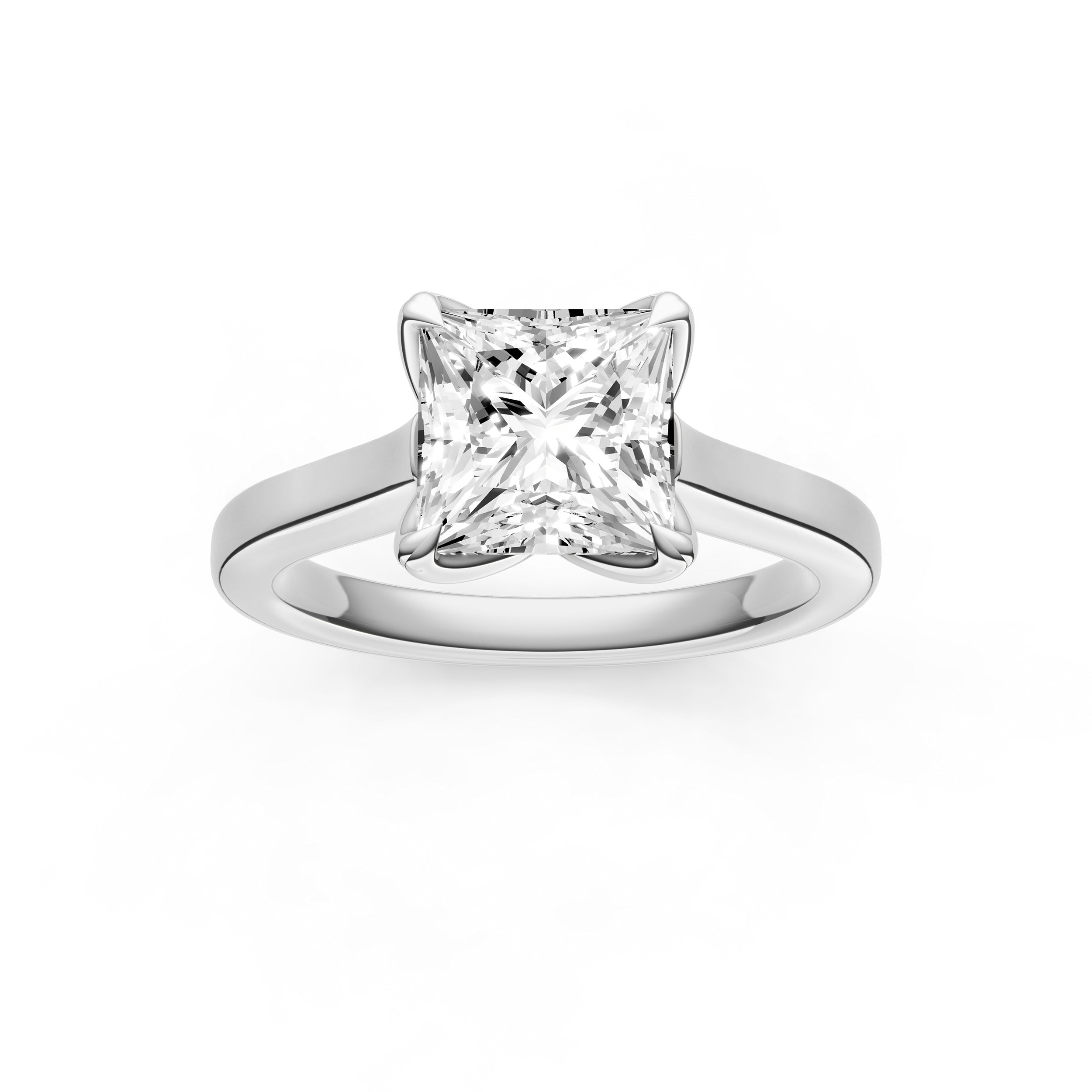 Petal Cathedral Engagement Ring (Princess Cut) Birmingham Jewelry Engagement Ring Birmingham Jewelry 