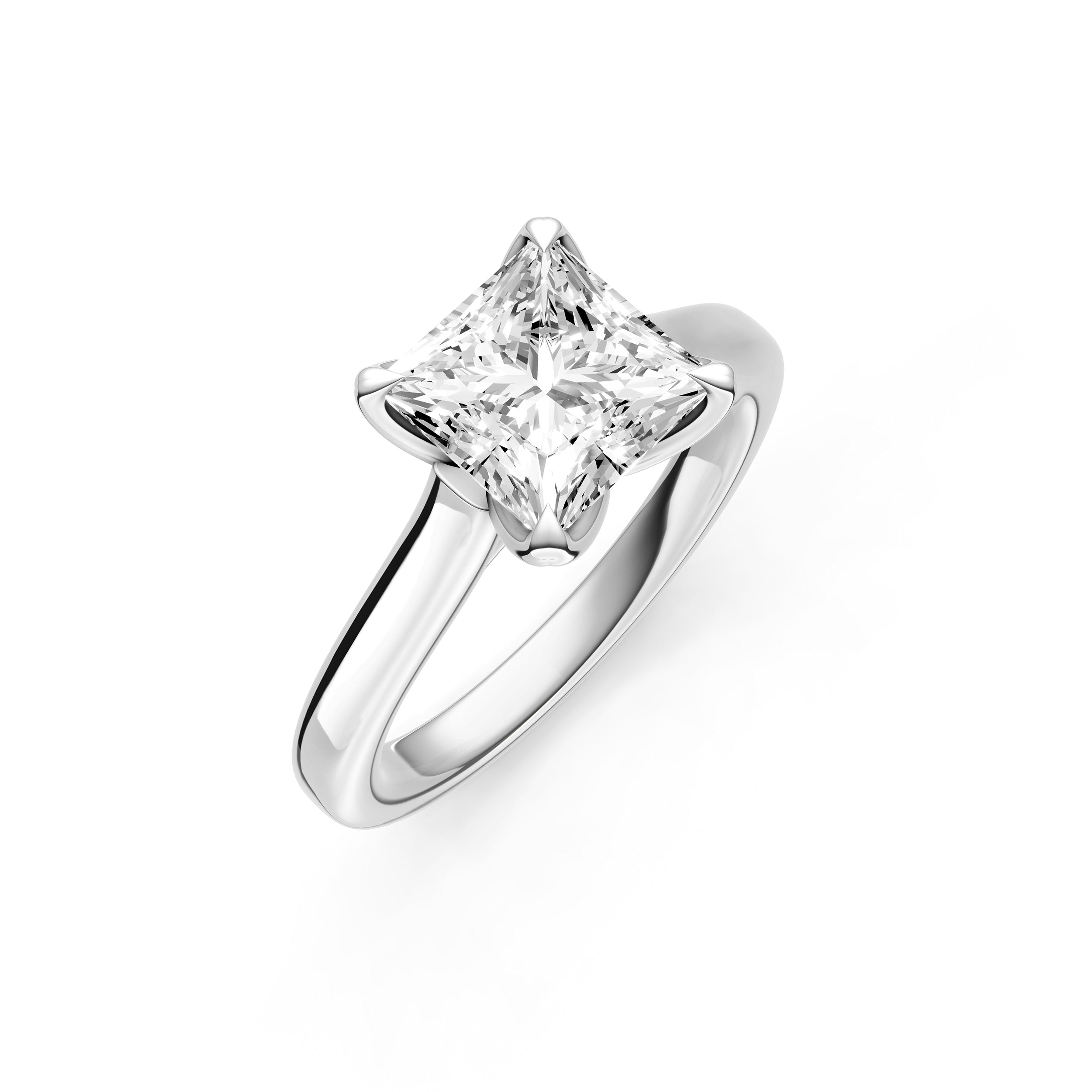 Petal Cathedral Engagement Ring (Princess Cut) Birmingham Jewelry Engagement Ring Birmingham Jewelry 