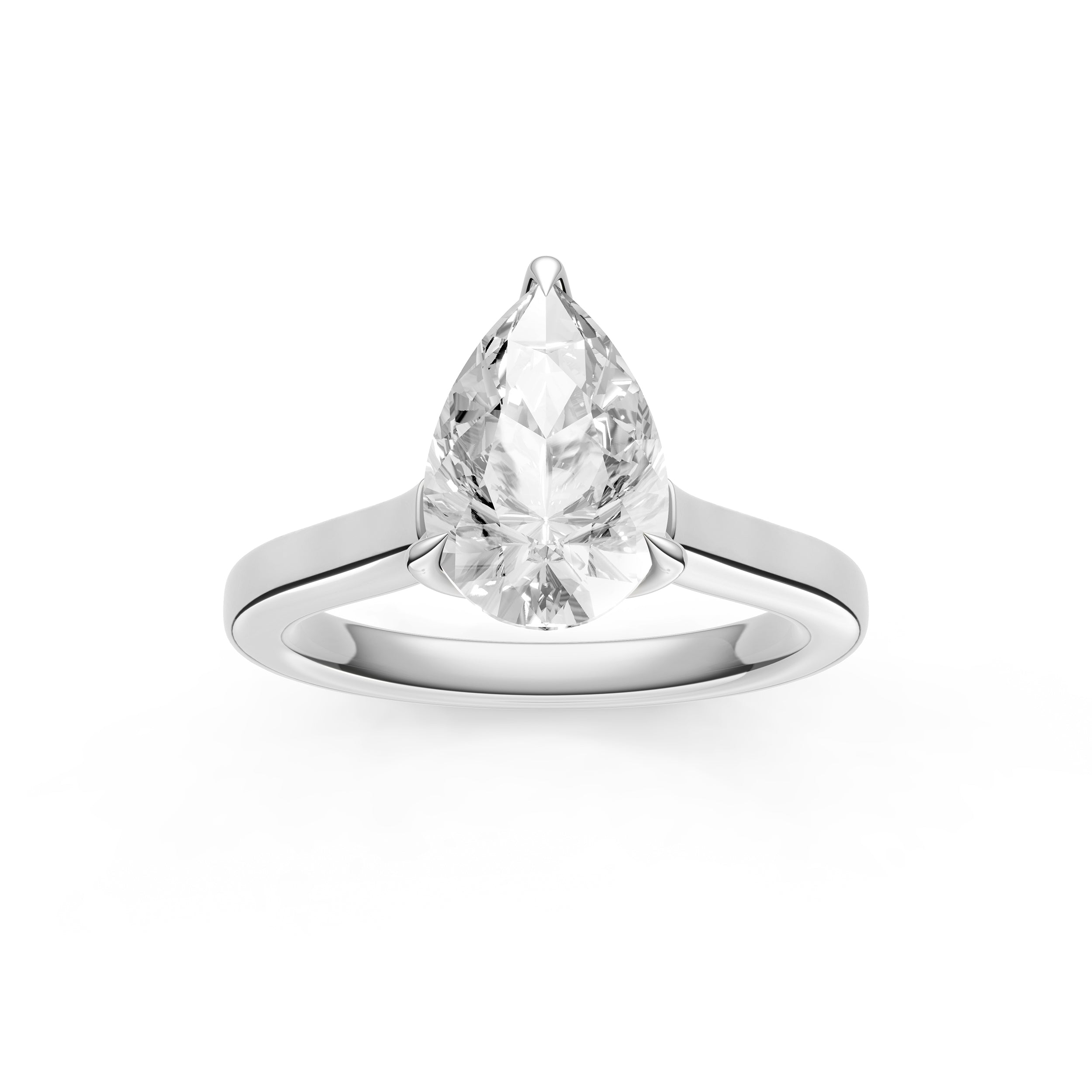 Petal Cathedral Engagement Ring (Pear Shape) Birmingham Jewelry Engagement Ring Birmingham Jewelry 
