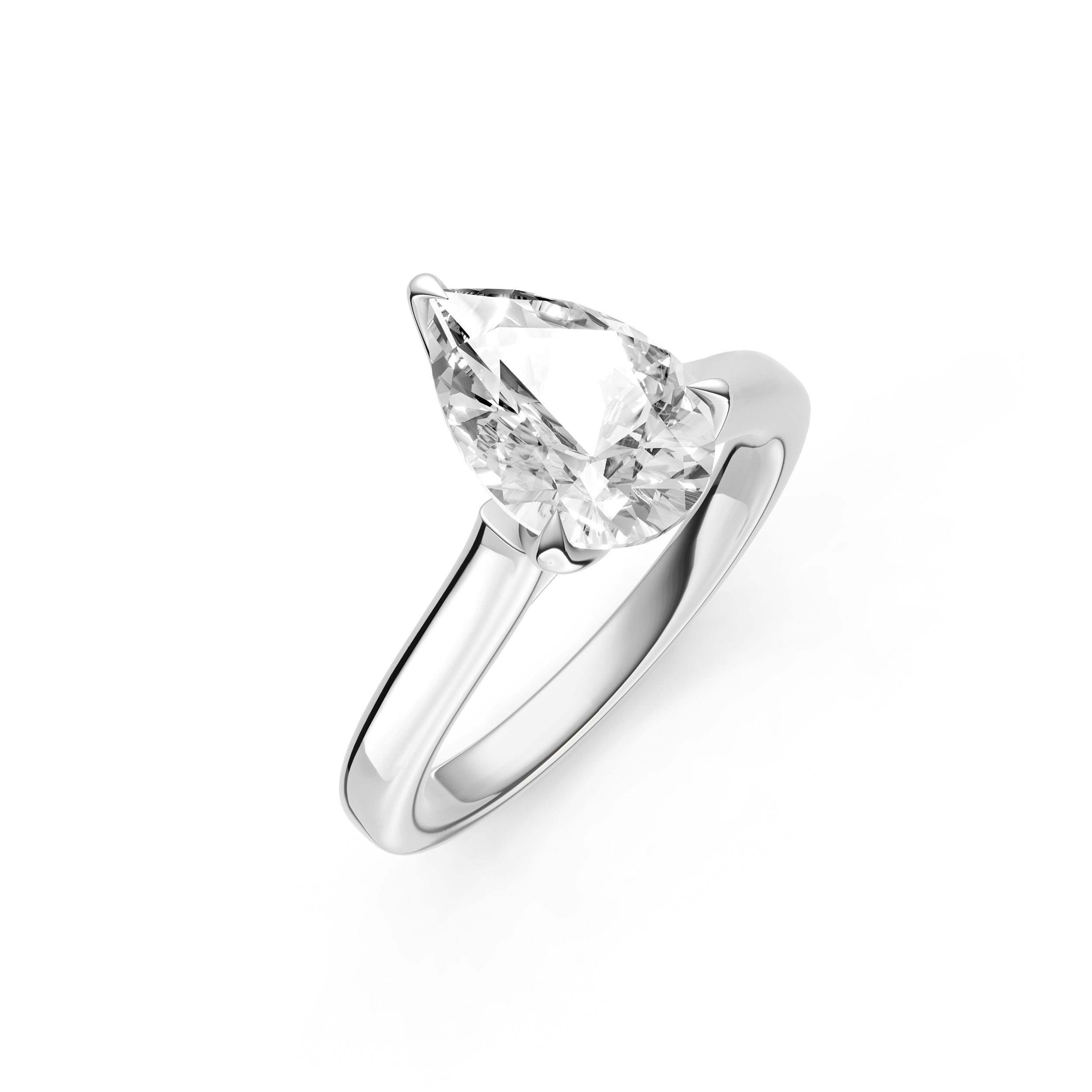 Petal Cathedral Engagement Ring (Pear Shape) Birmingham Jewelry Engagement Ring Birmingham Jewelry 