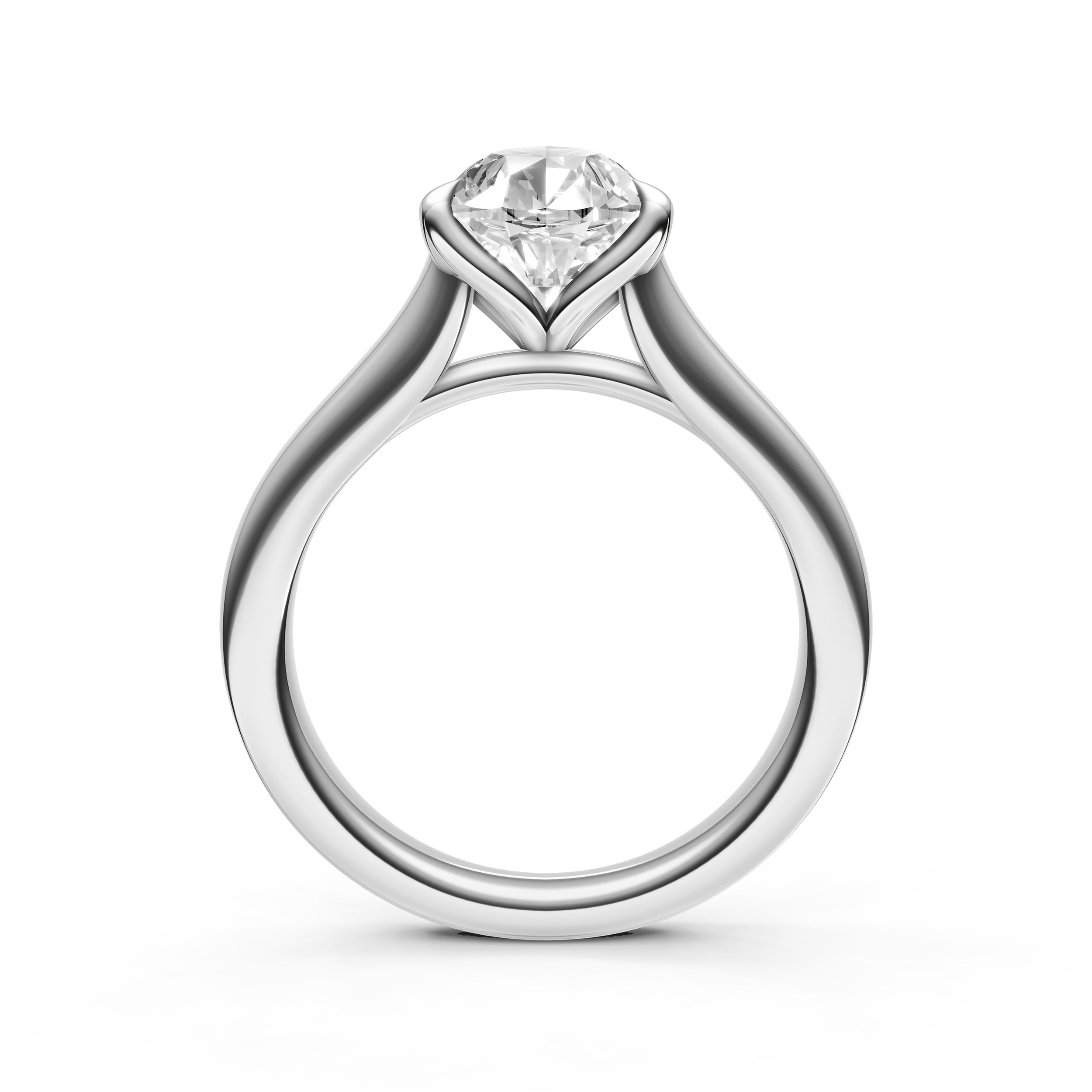 Petal Cathedral Engagement Ring (Pear Shape) Birmingham Jewelry Engagement Ring Birmingham Jewelry 