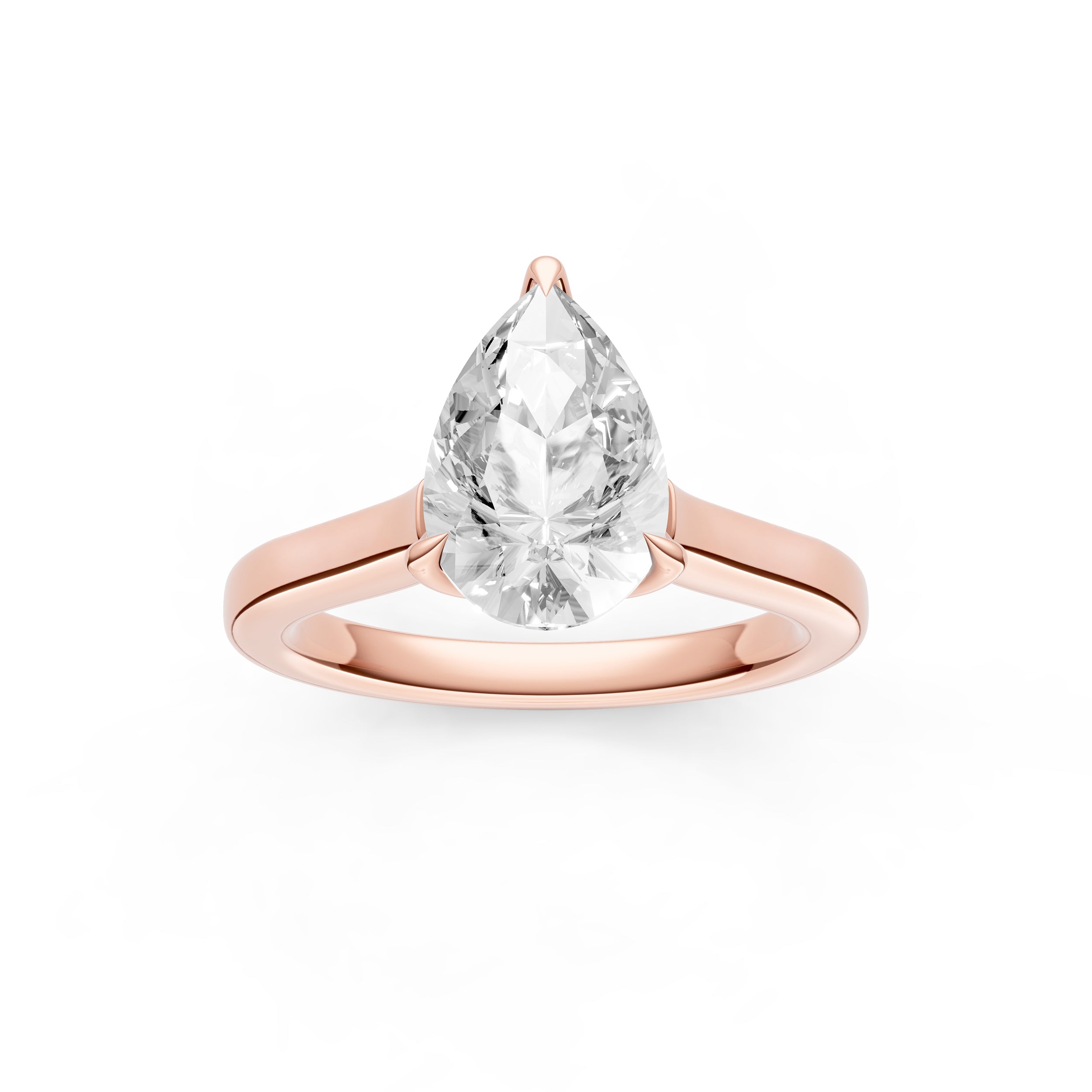 Petal Cathedral Engagement Ring (Pear Shape) Birmingham Jewelry Engagement Ring Birmingham Jewelry 