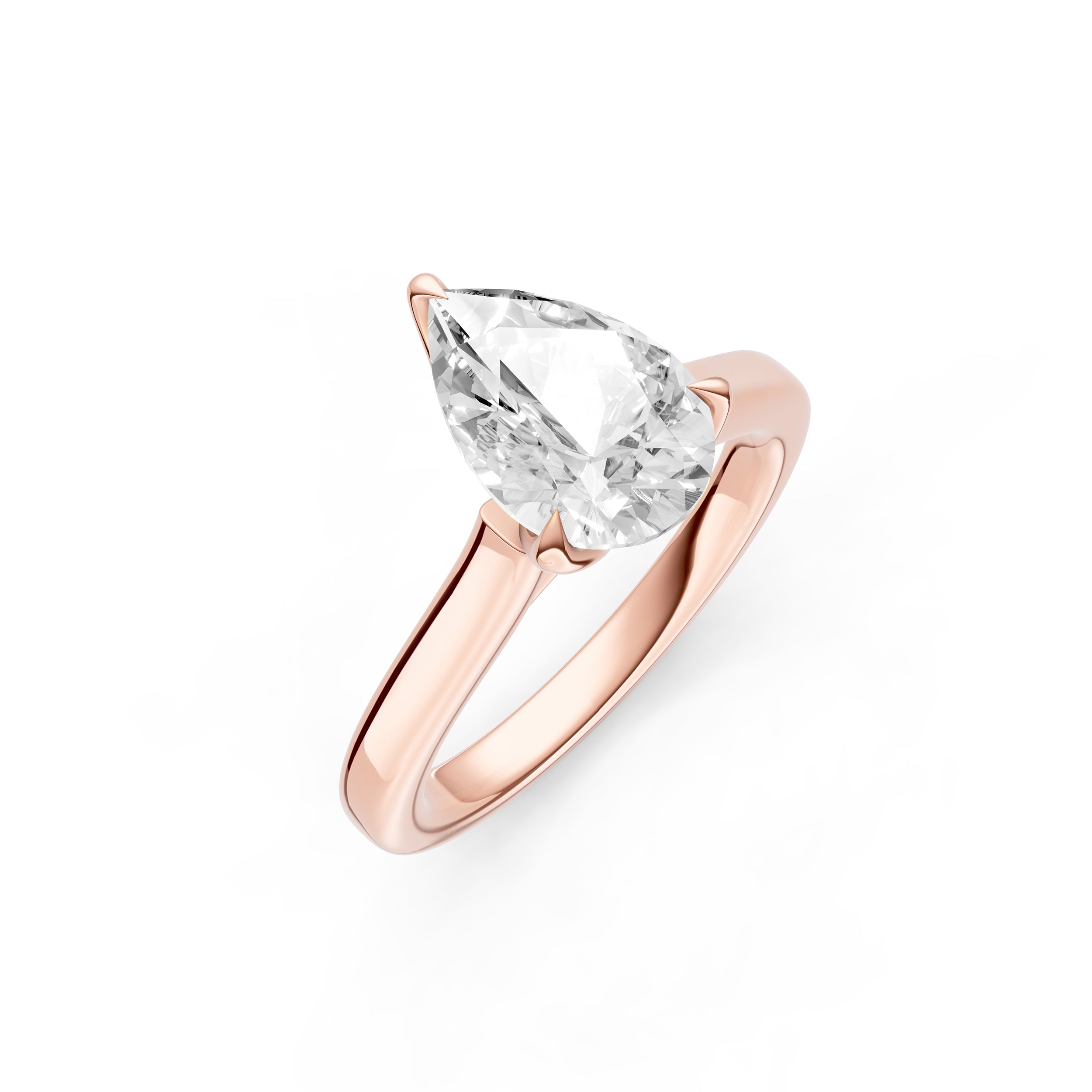 Petal Cathedral Engagement Ring (Pear Shape) Birmingham Jewelry Engagement Ring Birmingham Jewelry 