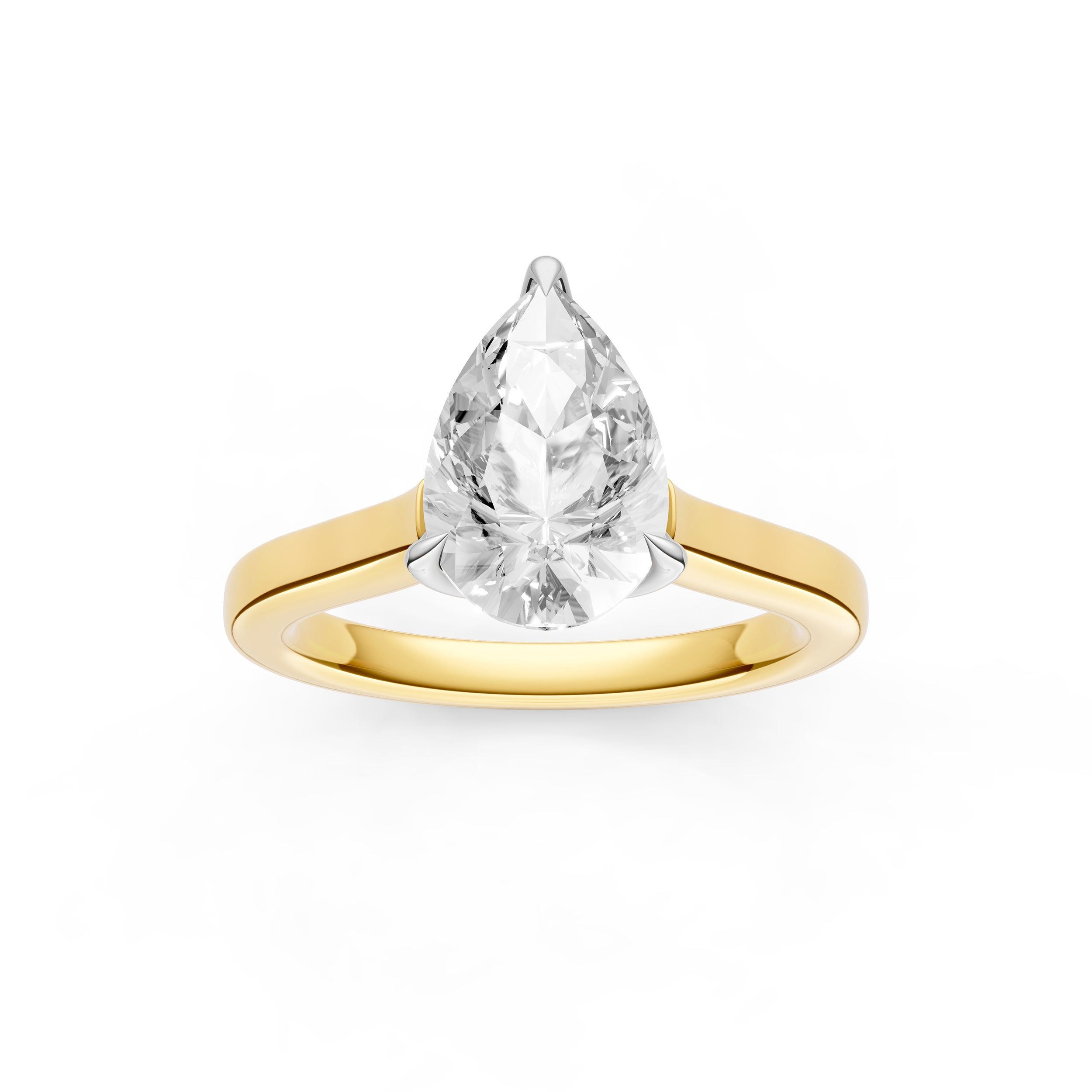 Petal Cathedral Engagement Ring (Pear Shape) Birmingham Jewelry Engagement Ring Birmingham Jewelry 