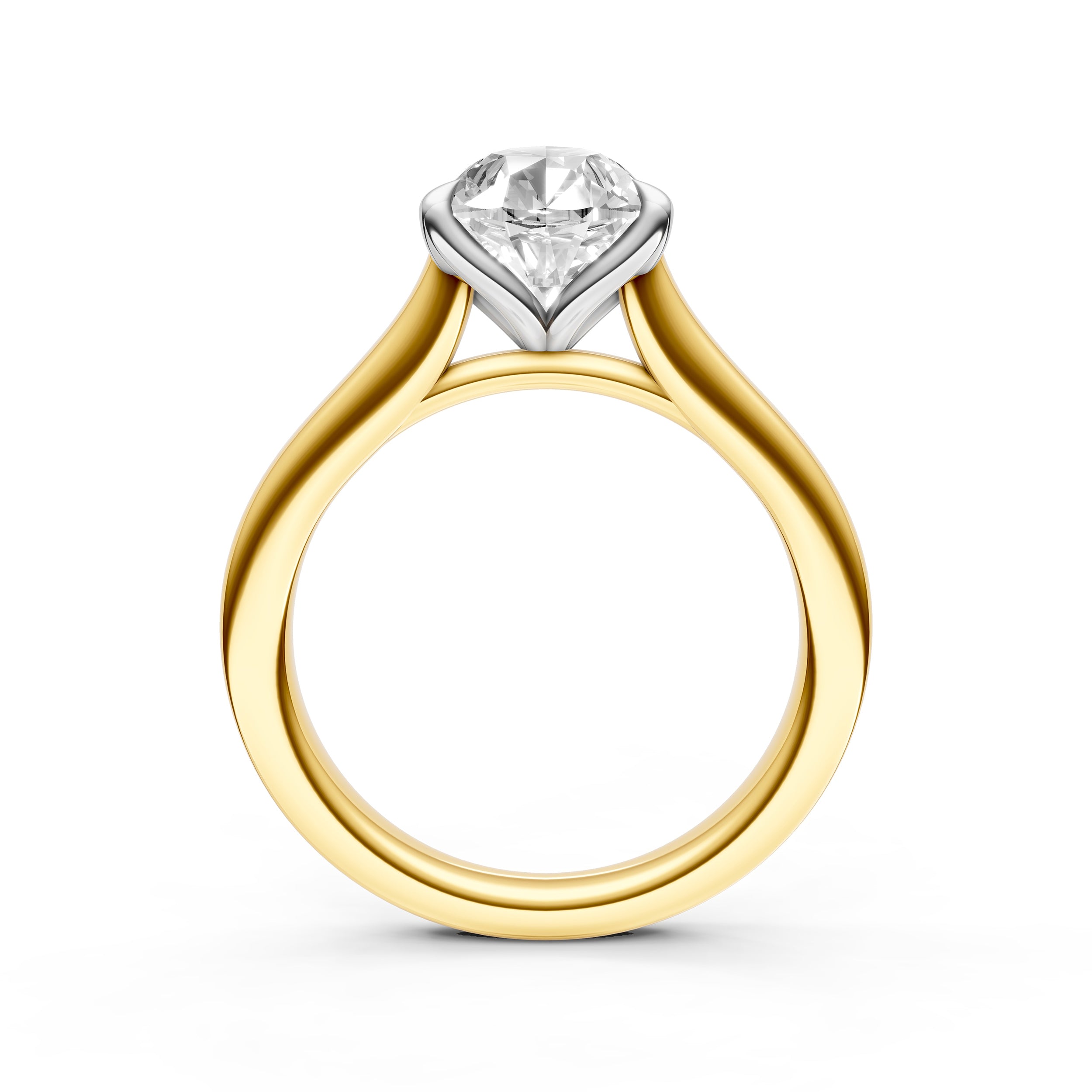 Petal Cathedral Engagement Ring (Pear Shape) Birmingham Jewelry Engagement Ring Birmingham Jewelry 