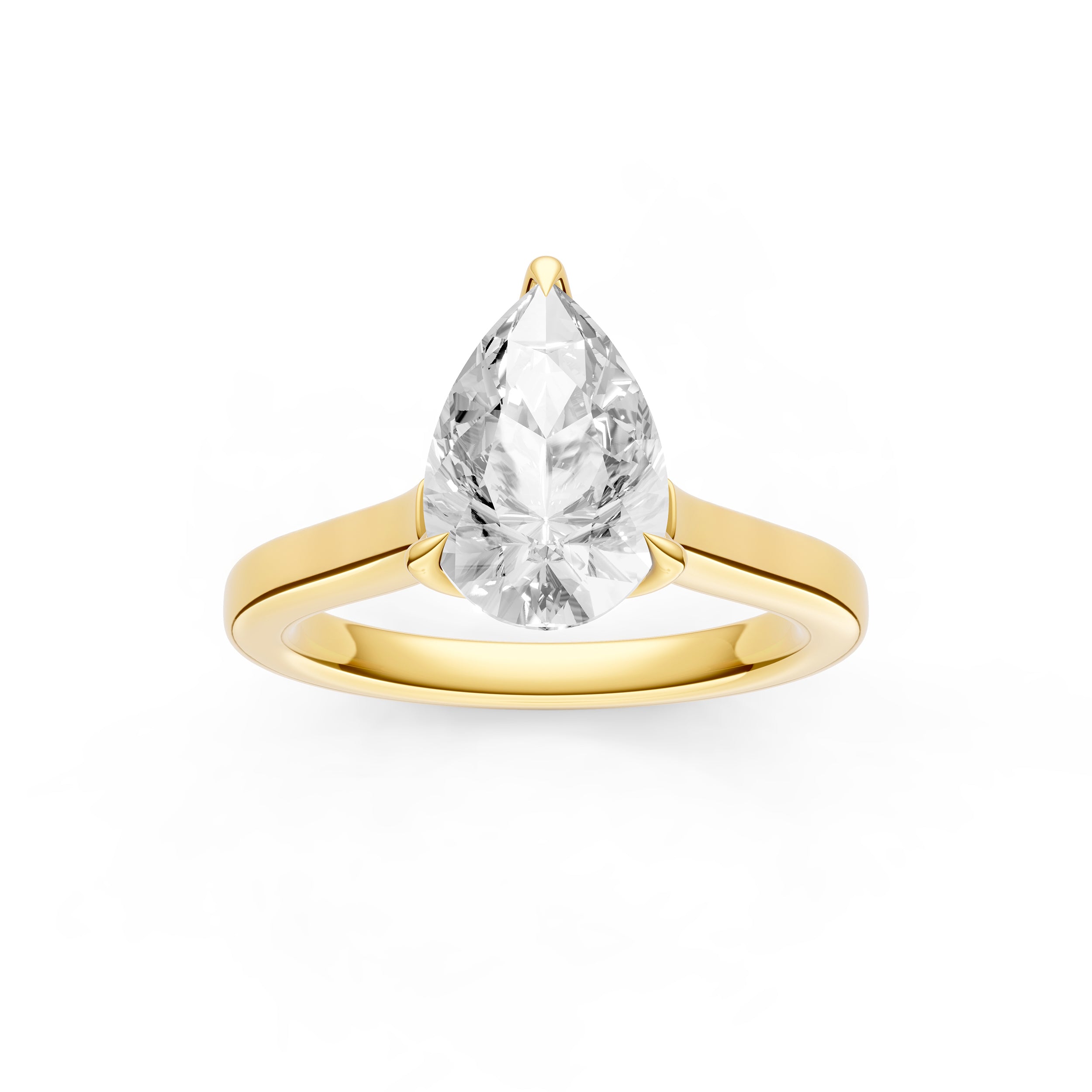 Petal Cathedral Engagement Ring (Pear Shape) Birmingham Jewelry Engagement Ring Birmingham Jewelry 