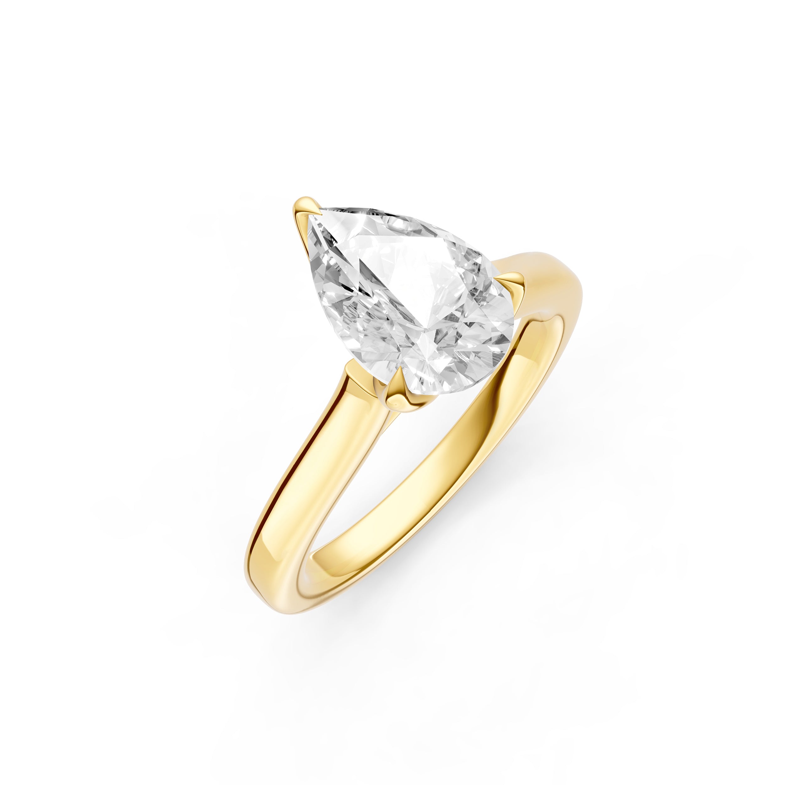 Petal Cathedral Engagement Ring (Pear Shape) Birmingham Jewelry Engagement Ring Birmingham Jewelry 