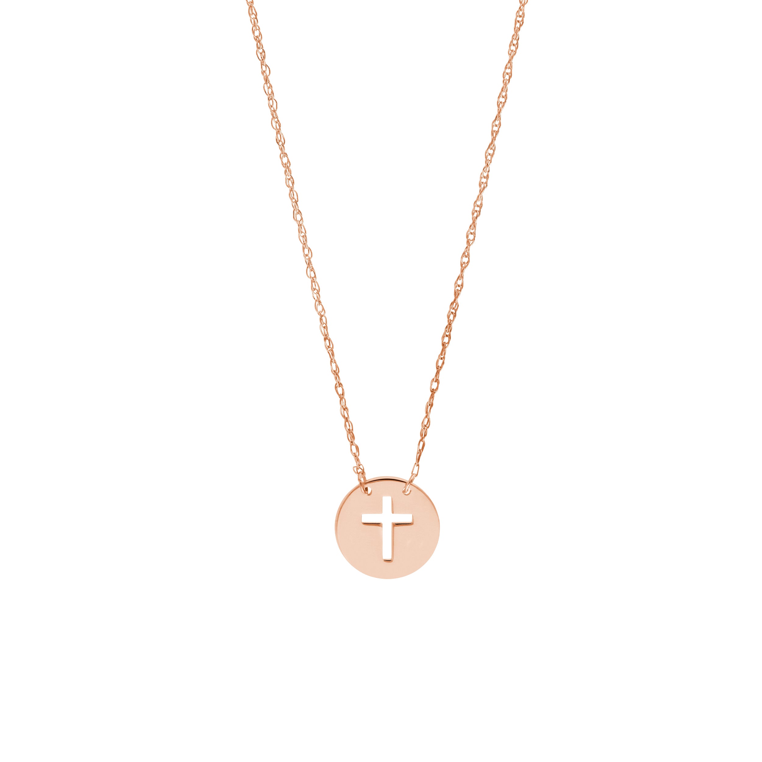 14K Gold So You Cross Cutout Mini Disc Adj Necklace Birmingham Jewelry Necklace Birmingham Jewelry 
