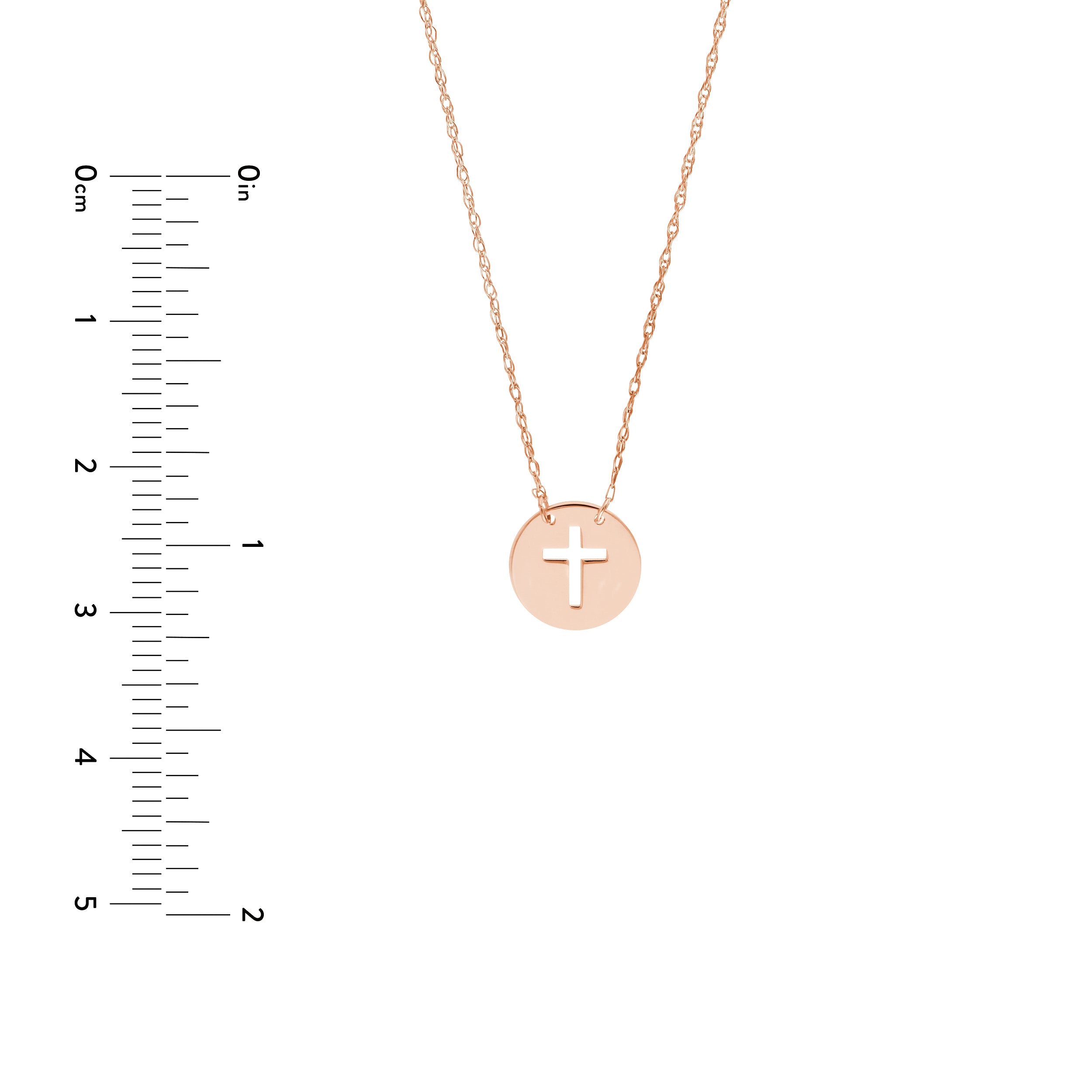 14K Gold So You Cross Cutout Mini Disc Adj Necklace Birmingham Jewelry Necklace Birmingham Jewelry 